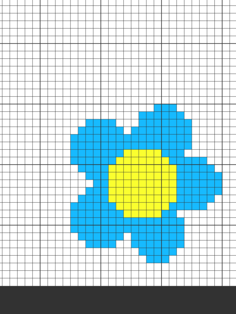 如果想钩花朵宝宝可以参考 第一次画像素画 可以将就着看看.