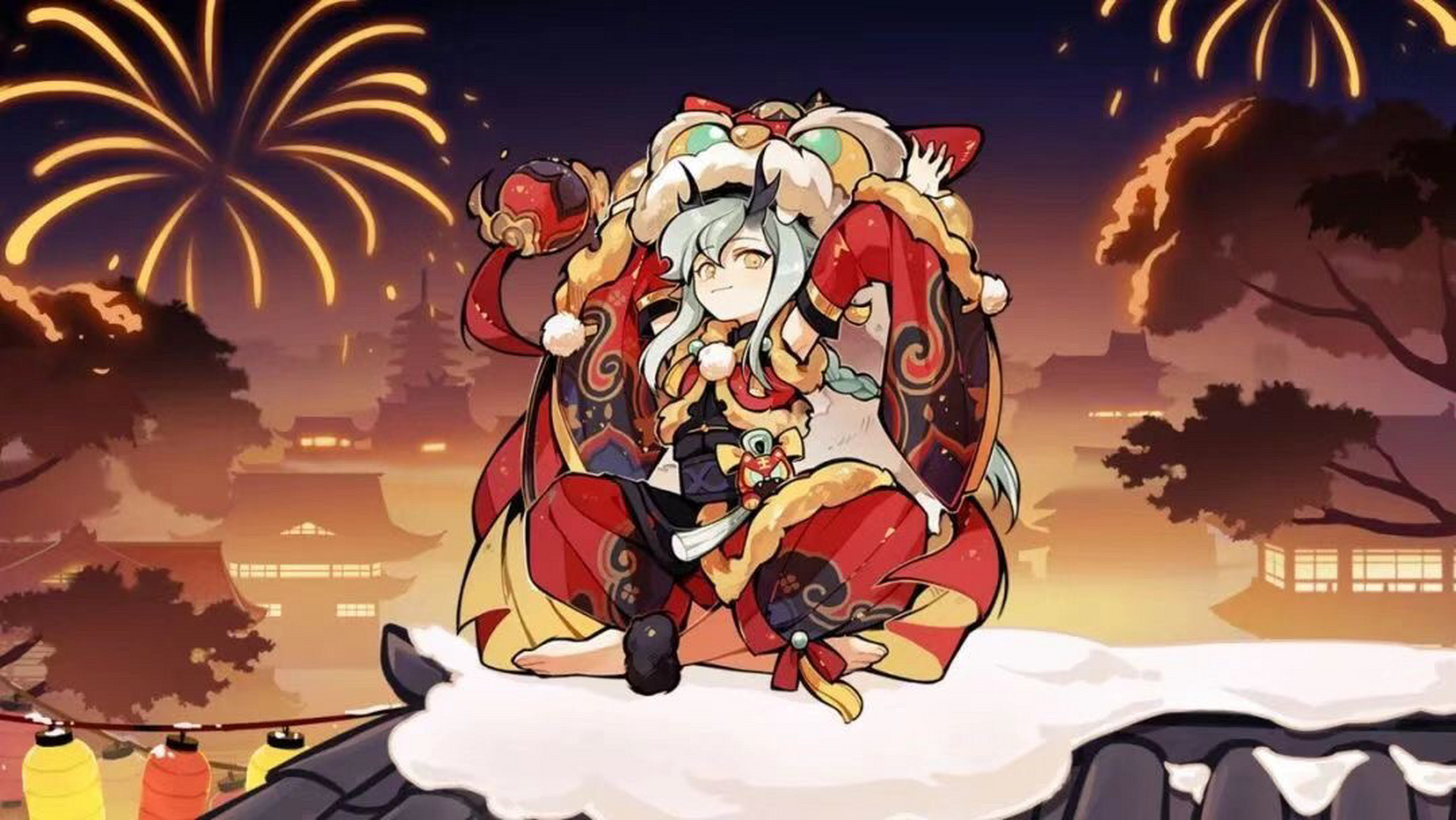 新春版本的洛青皮肤. 好可爱呀!但可能要花马内.