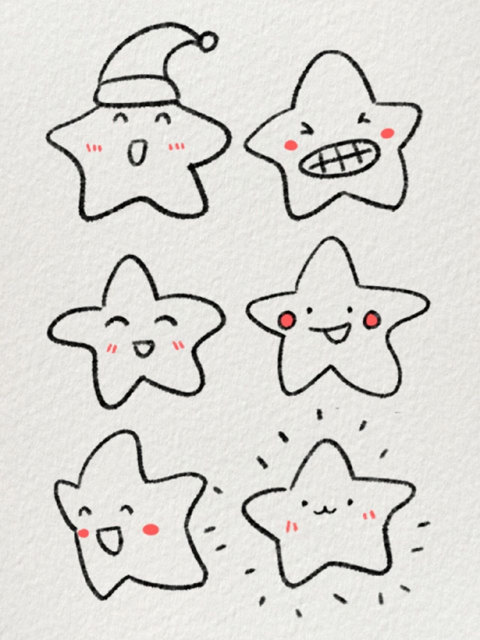 超可爱的星星⭐简笔画|星星会眨眼~ 在这个蓝色星球中,每个人都是