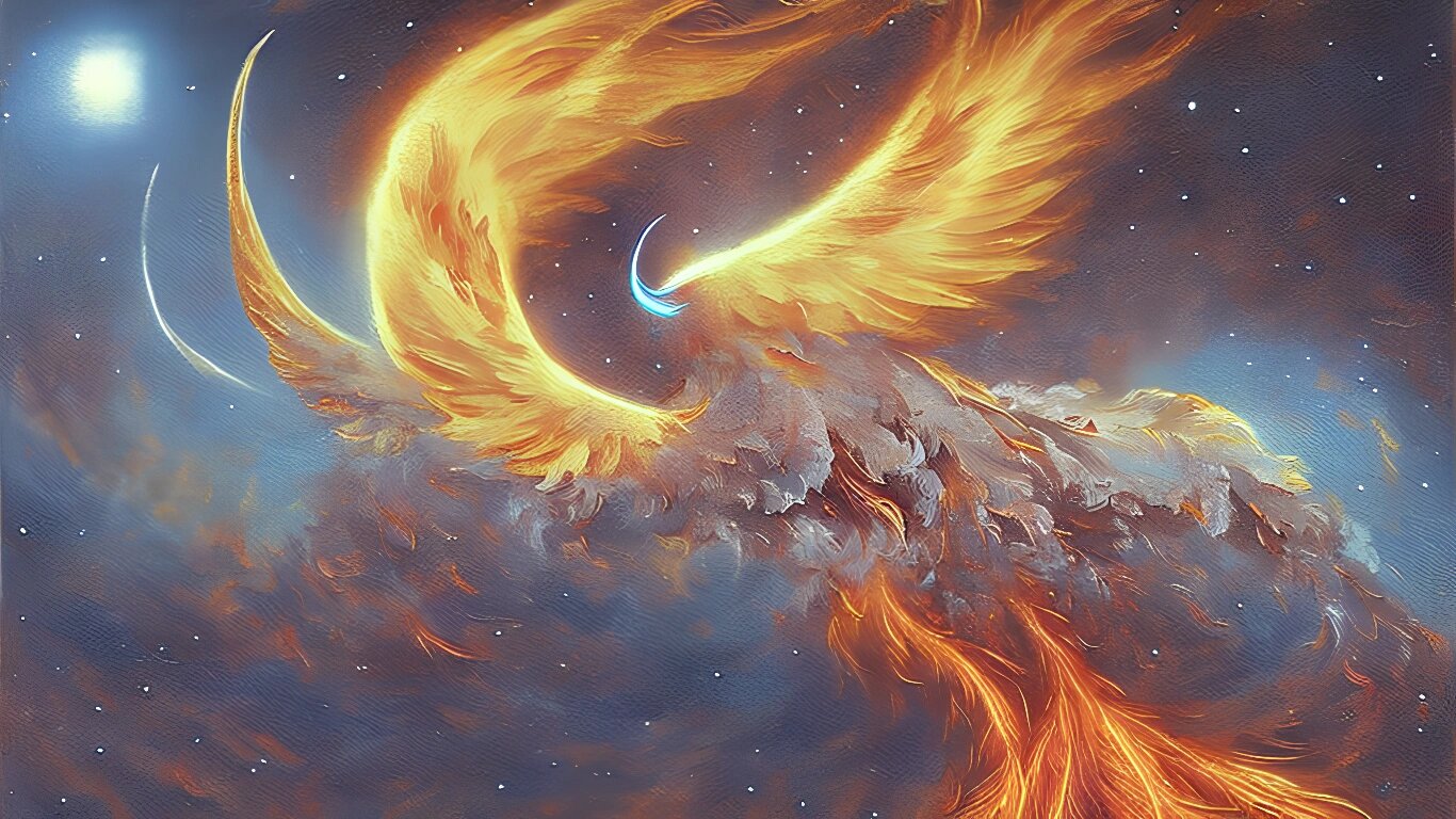 ai画作 冰火凤凰