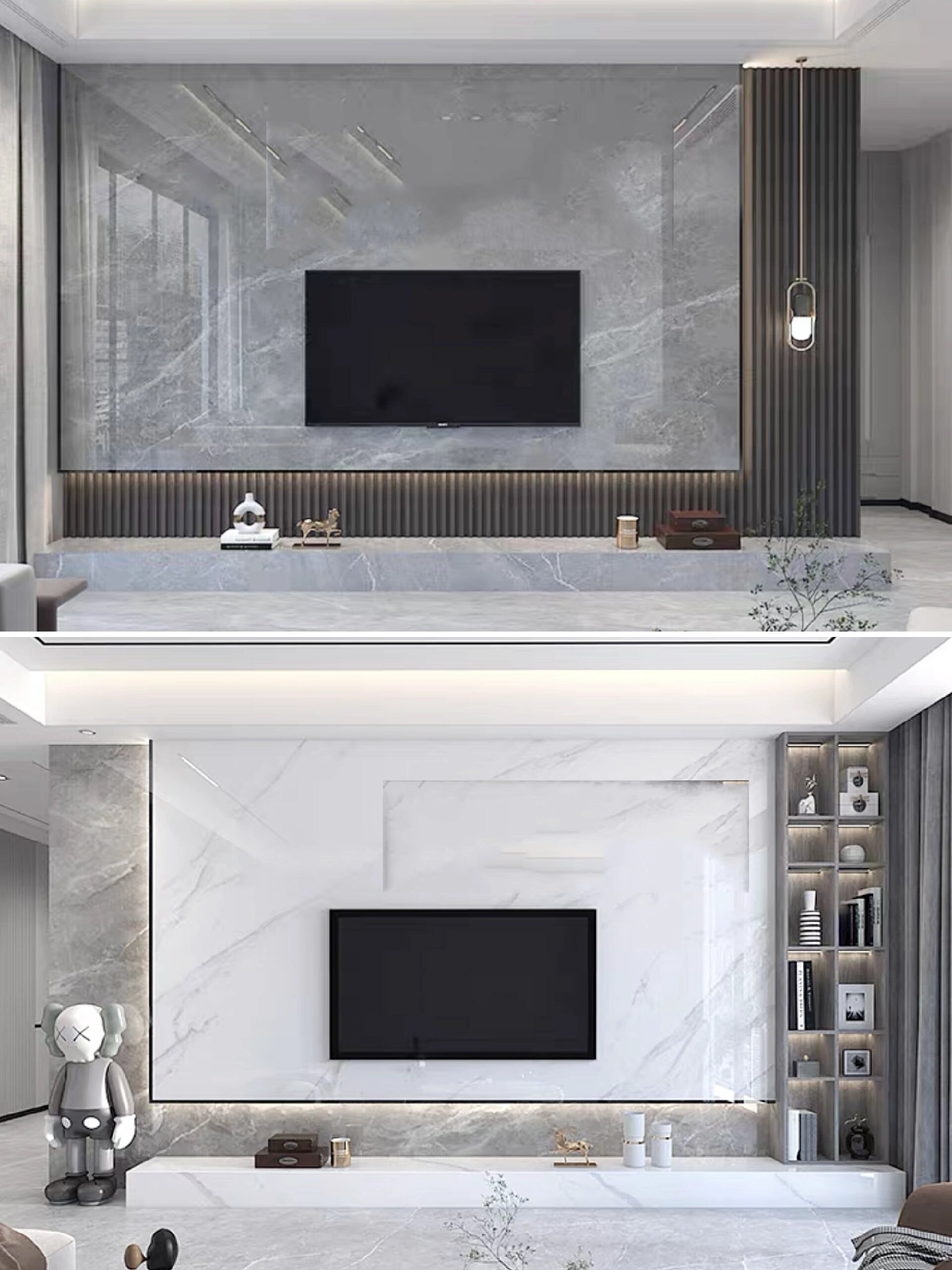 现代最流行的几十款电视背景墙97 让客厅瞬间高级的电视背景墙是