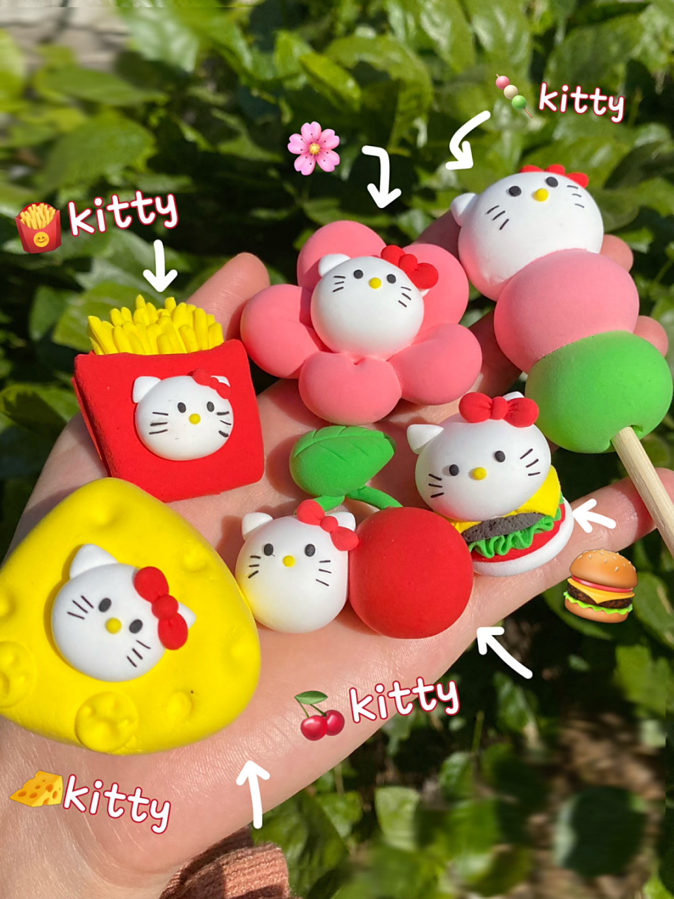 三丽鸥花花系列-kitty大集合轻粘土教程 90kitty,92kitty,06