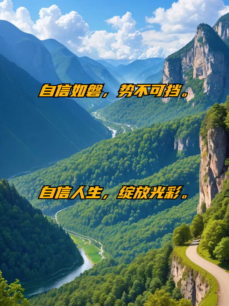 自信坚定,梦想成真. 自信自强,创造辉煌