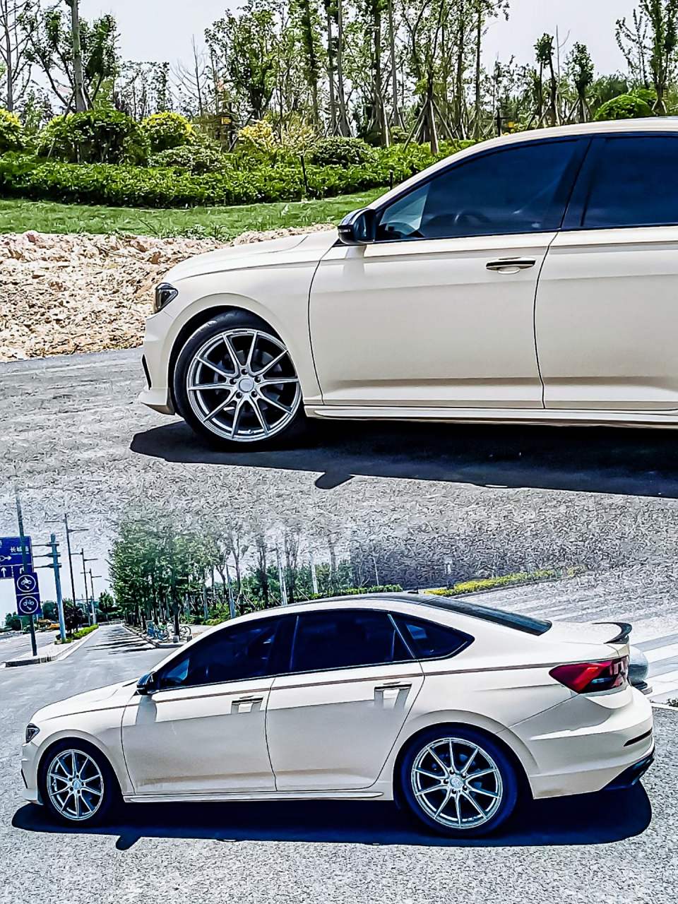 朗逸升级轻量化旋压轮毂ff8066 19寸细闪银