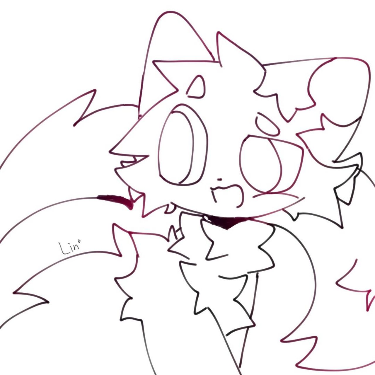 画了一个猫武士免模 p1是我朋友的oc,禁拿 p2是模板,拿的话吱声,可二