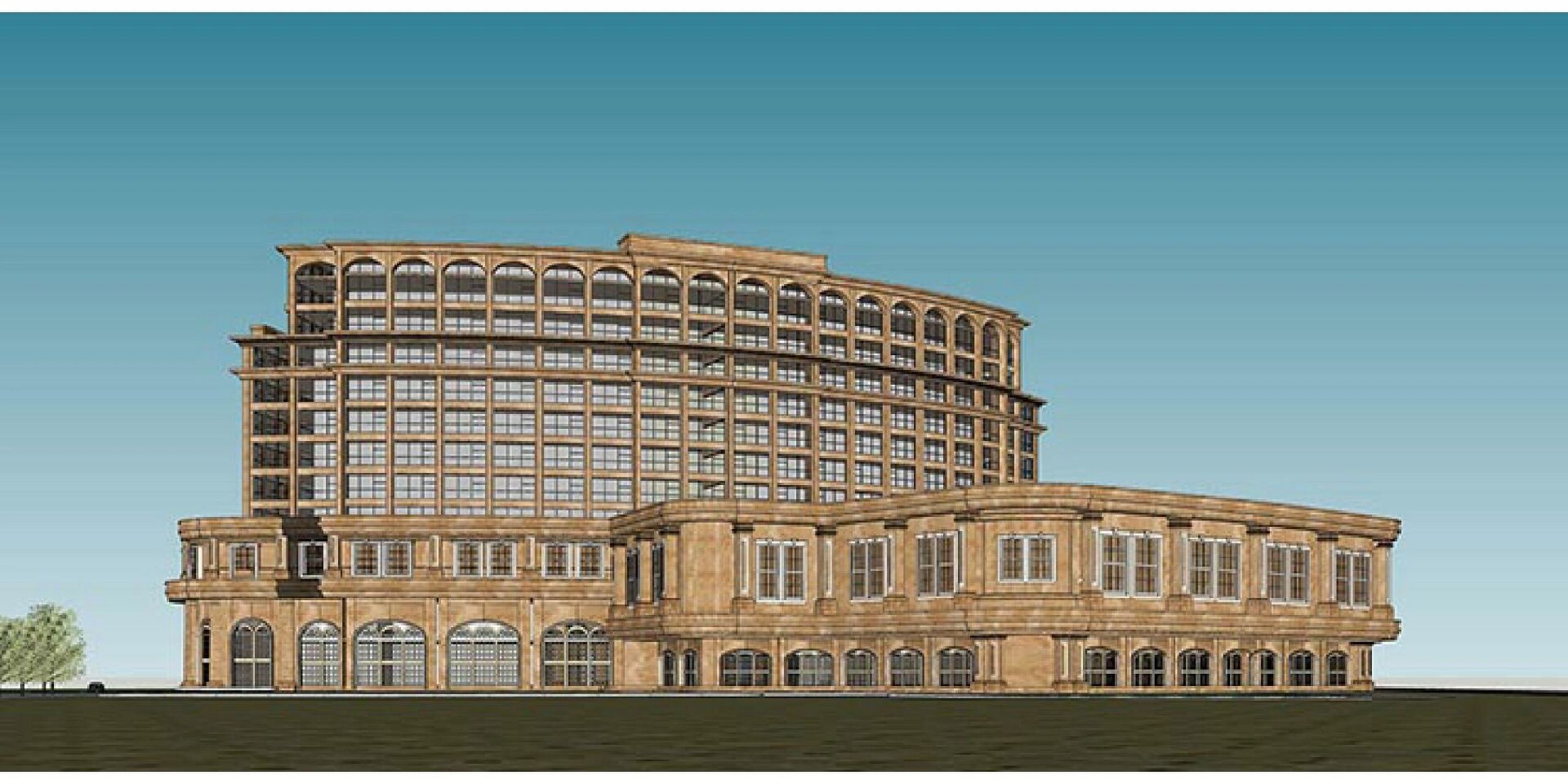 欧式酒店多层酒店su模型建筑设计参考 欧式酒店多层酒店su模型建筑