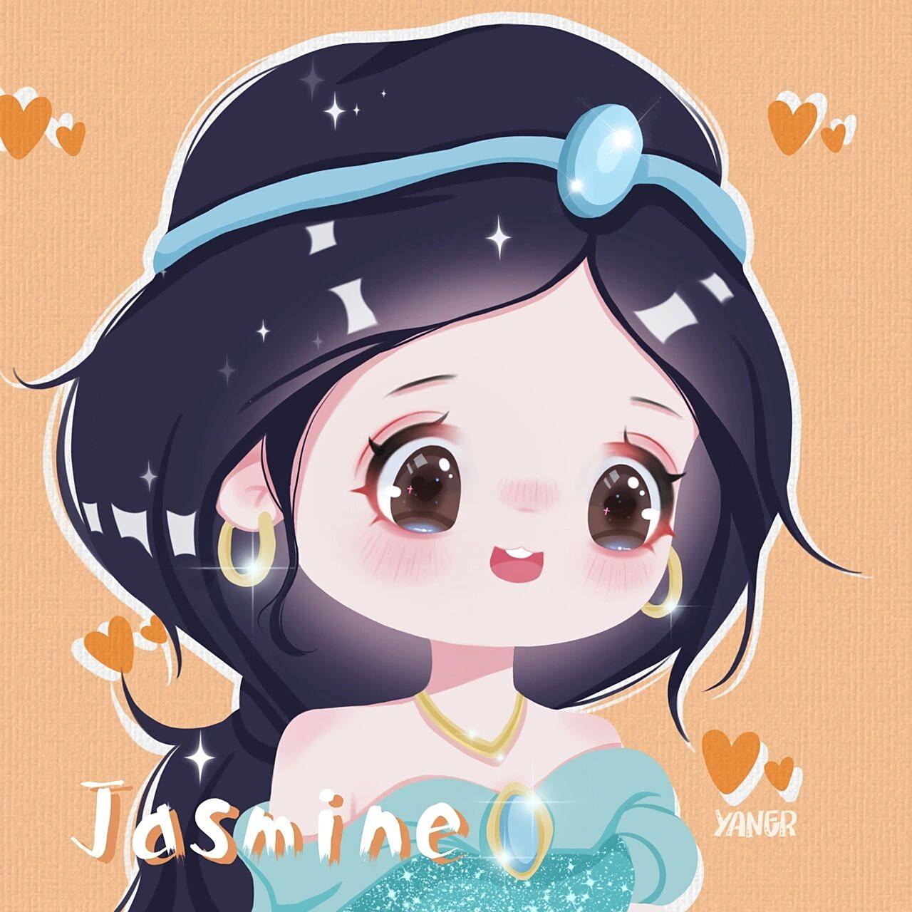 【迪士尼公主q版插画合集】|附原图 78每个女孩都有一个公主梦94