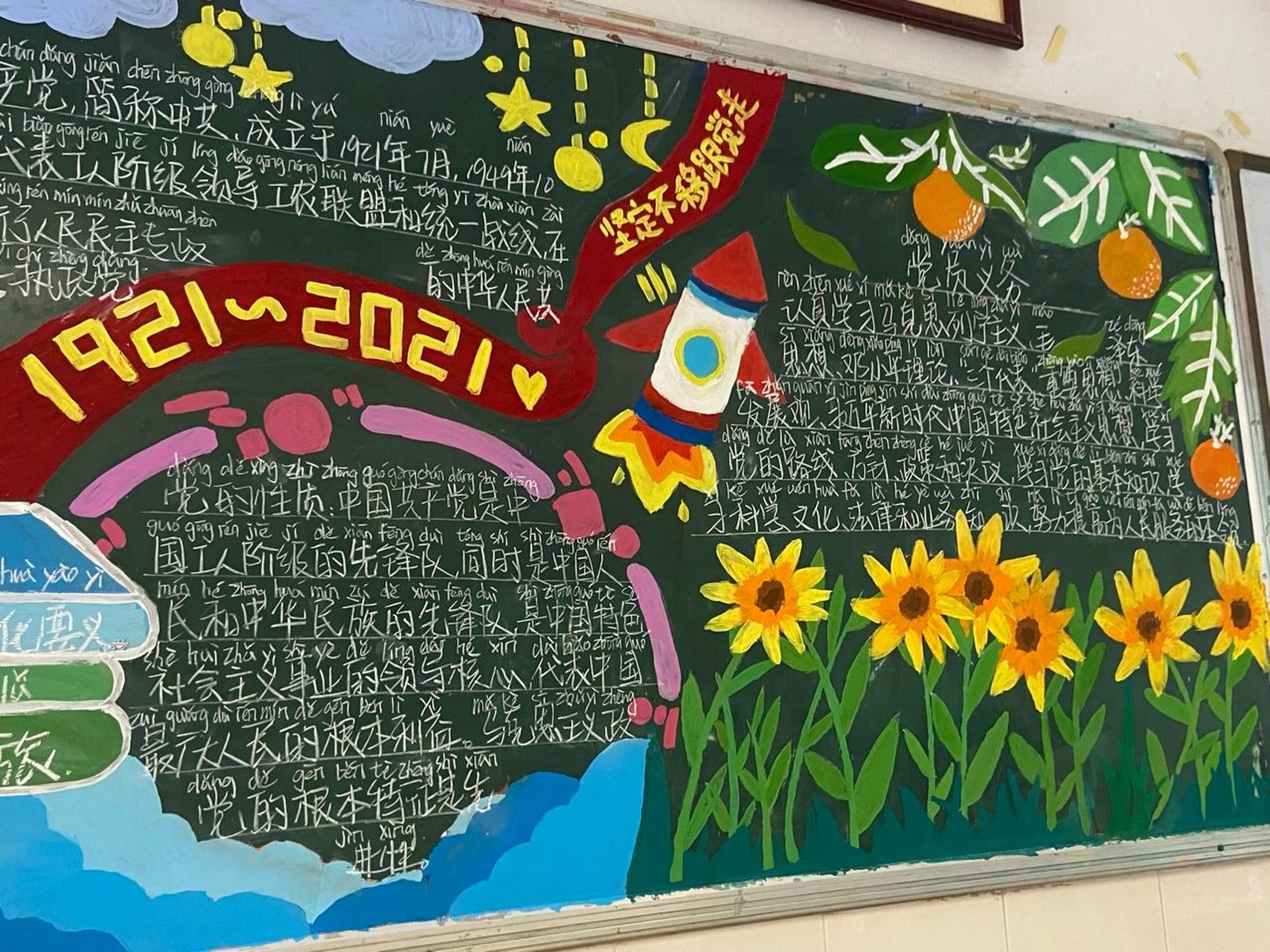 请党放心强国有我 黑板报手抄报素材