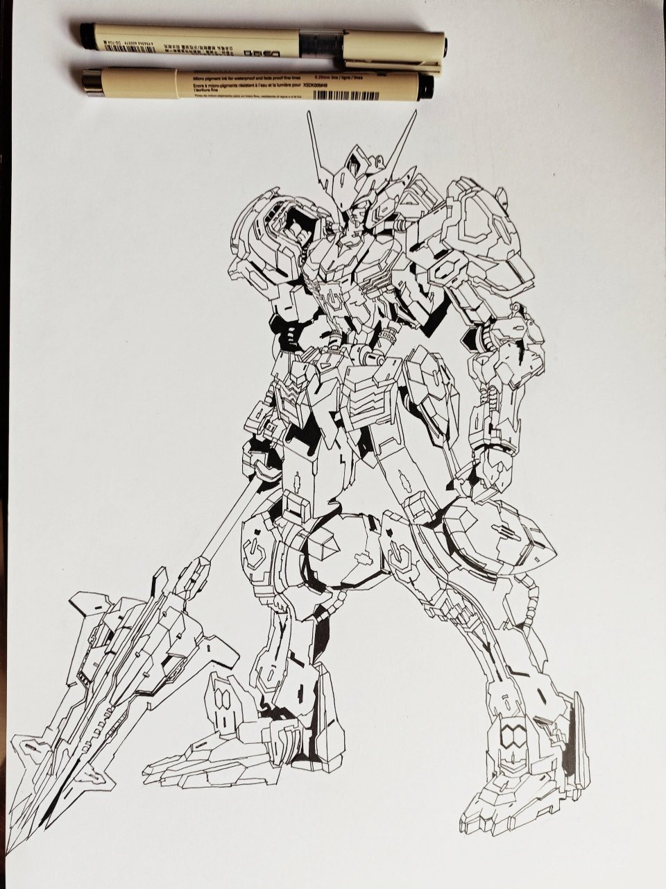 手绘高达巴巴托斯,应你们要求的来了.