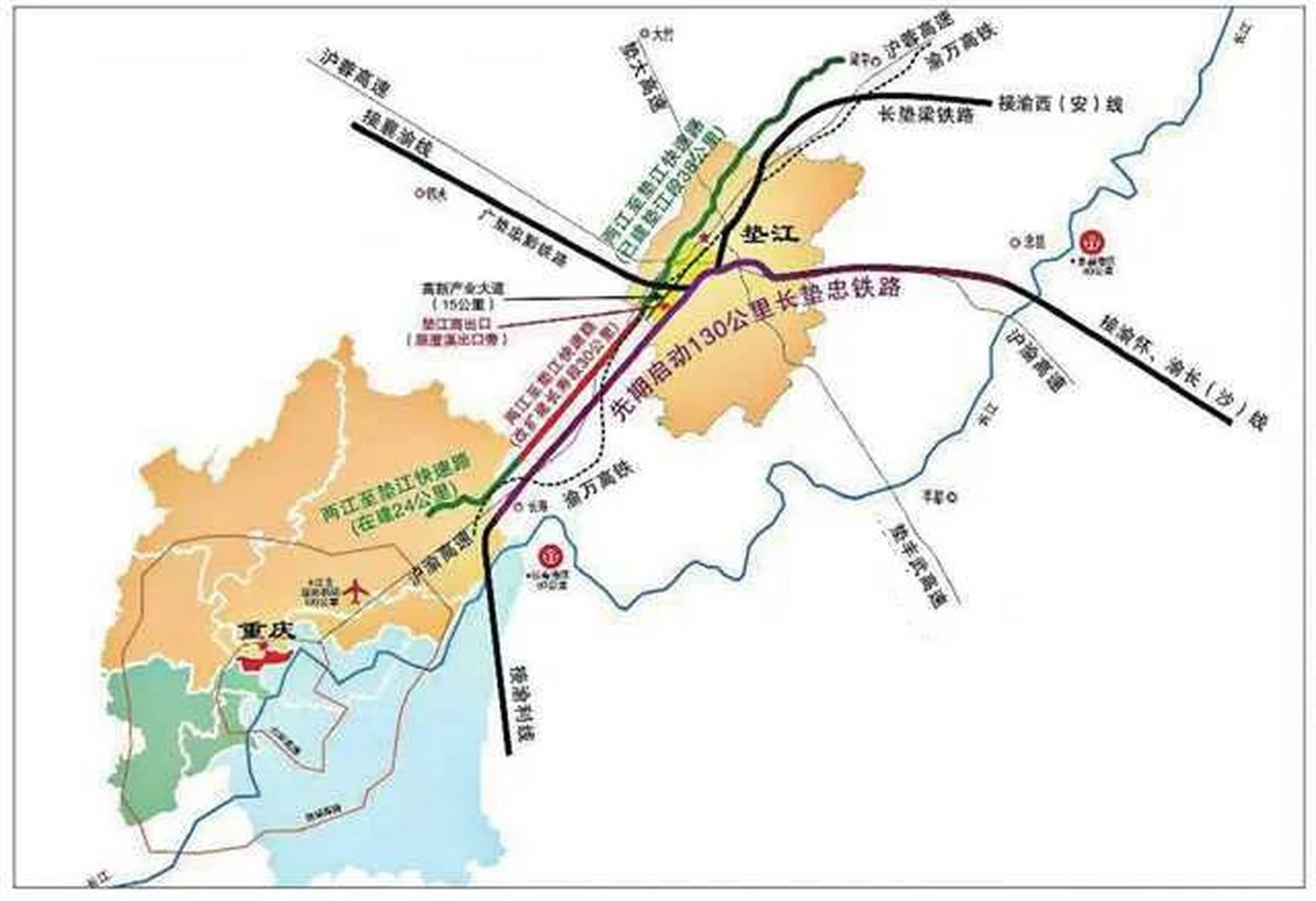 垫江到丰都高速规划图图片