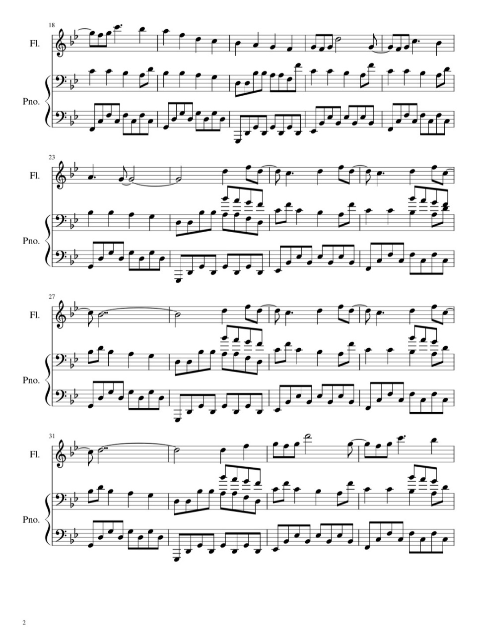 《幻昼》93长笛钢琴谱|你绝对听过的bgm 很多人问过的曲子,《幻昼》