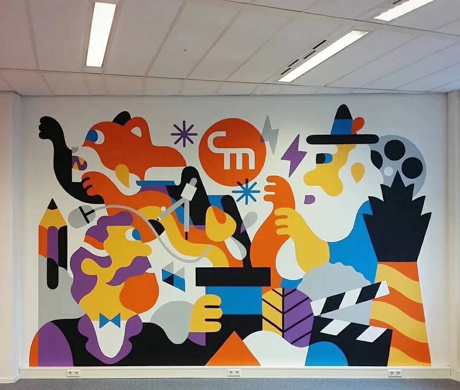 墙绘|办公室宝藏级墙绘合集分享 其实很多公司也会给自己的公司画上一