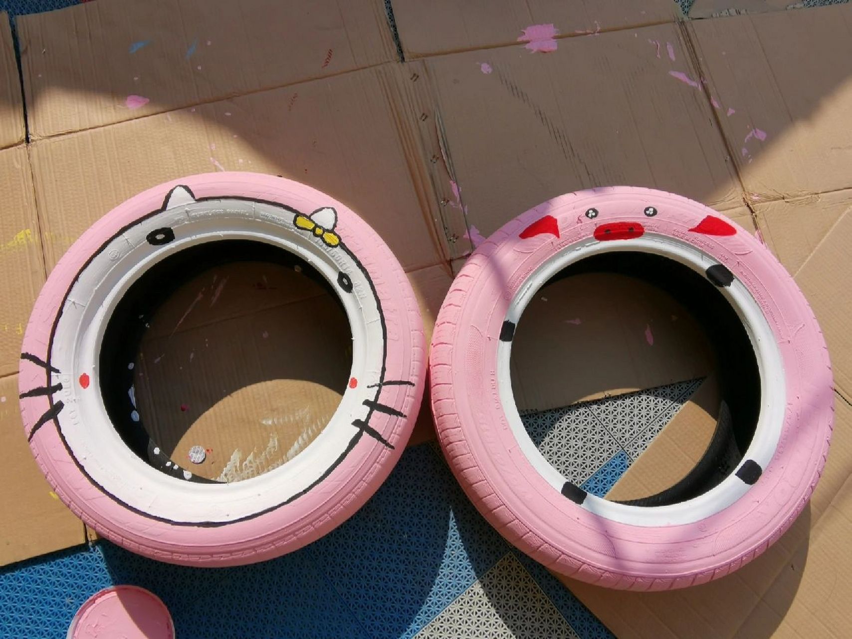 轮胎画 一些超可爱图案的轮胎画73