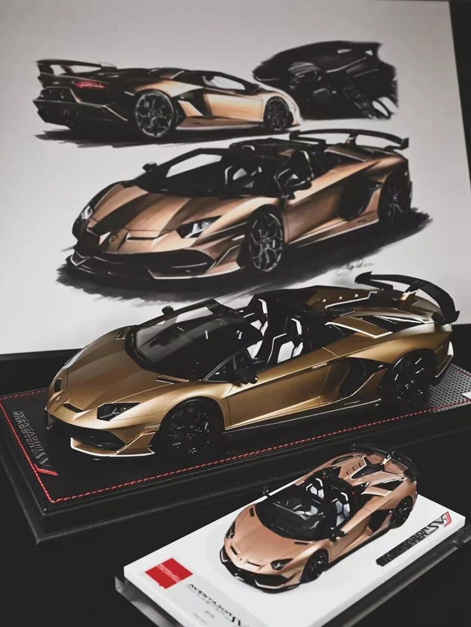 马克笔汽车手绘|兰博基尼svj 前段时间画的一幅敞篷版兰博基尼svj