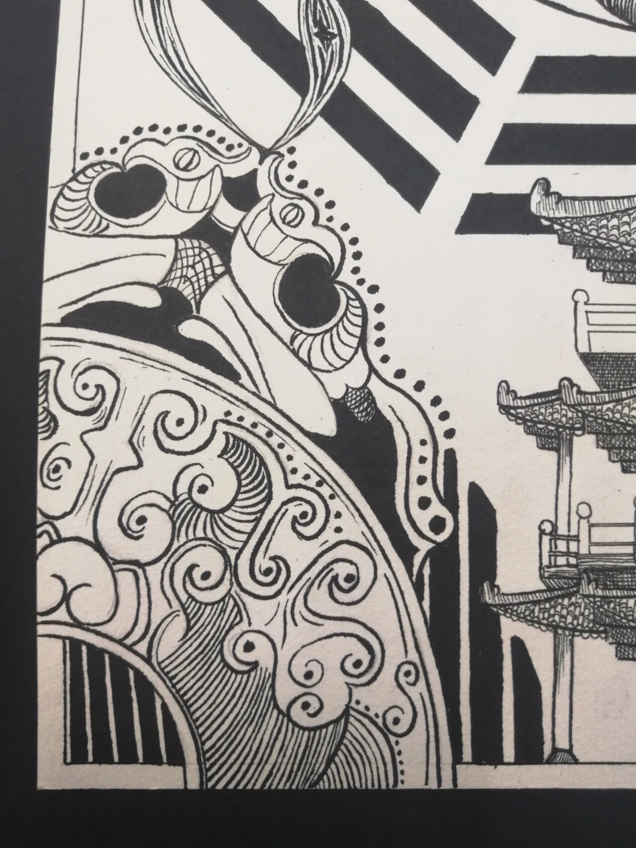 黑白装饰画|传统文化/肇庆特色|点线面