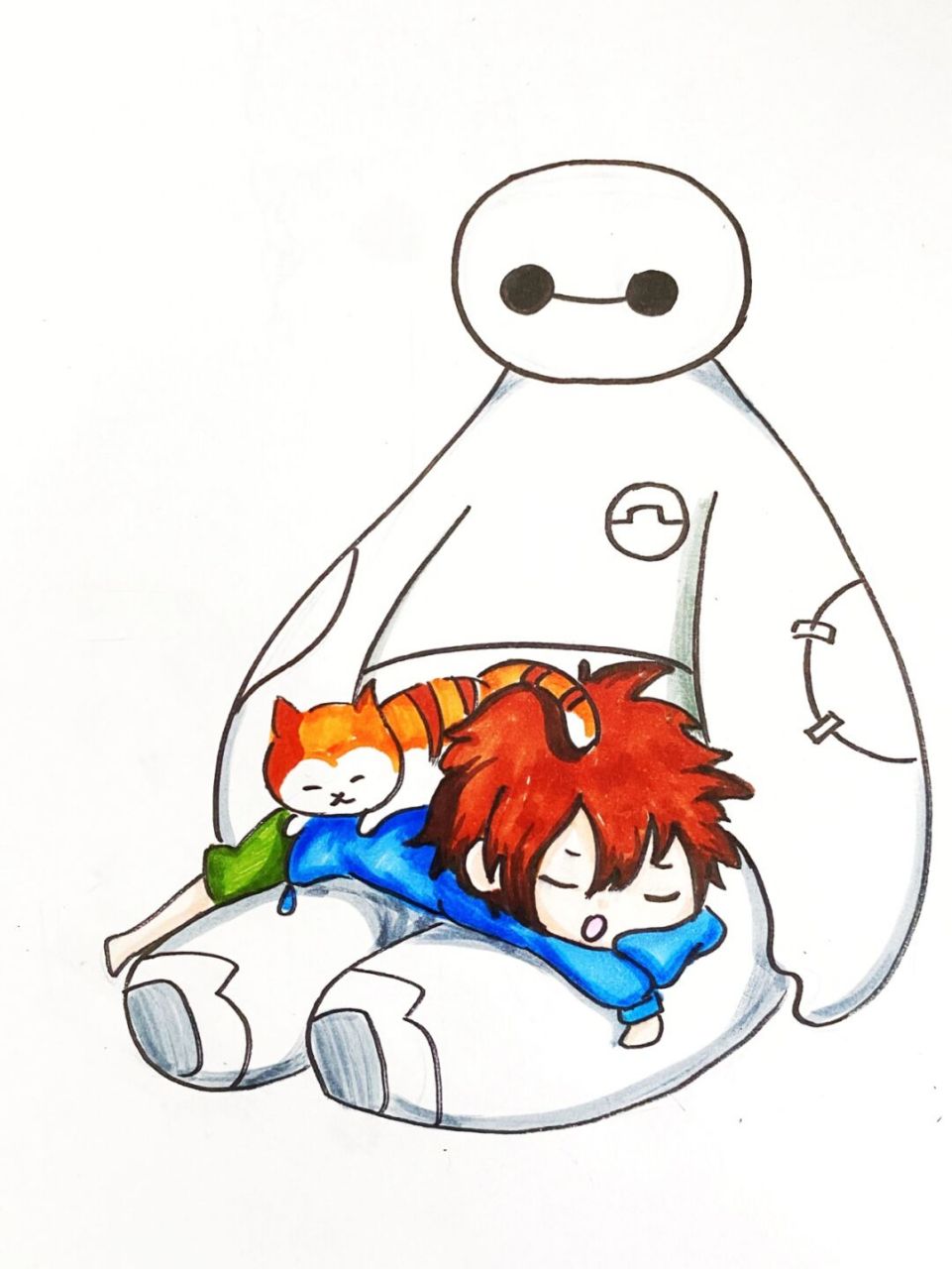 男生动漫 #马克笔# #卡通画# #儿童画# #动漫# #动漫男生# #大白动漫