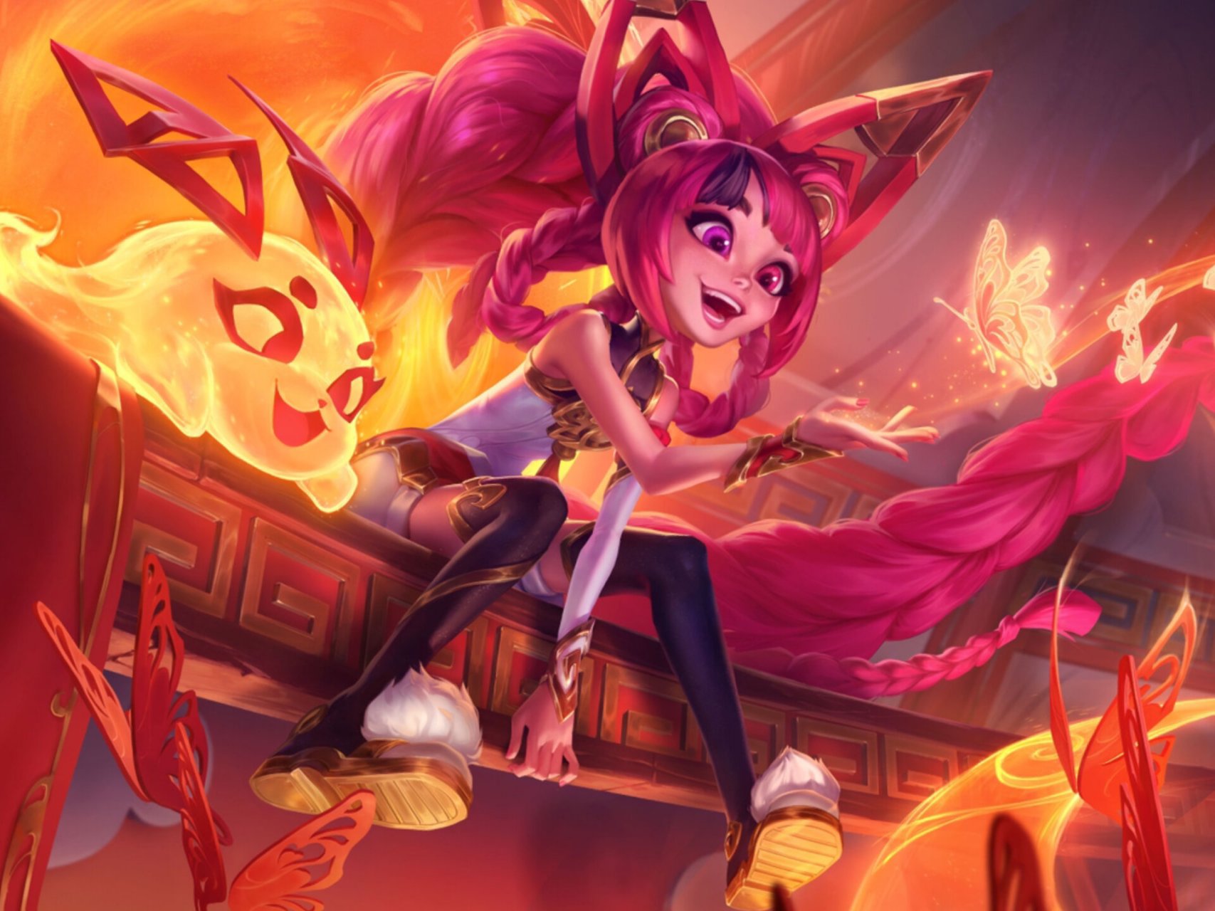 lolm新春兔年皮肤原画,漂亮捏! 格温,萨勒芬妮,卡密尔,佐伊,女警