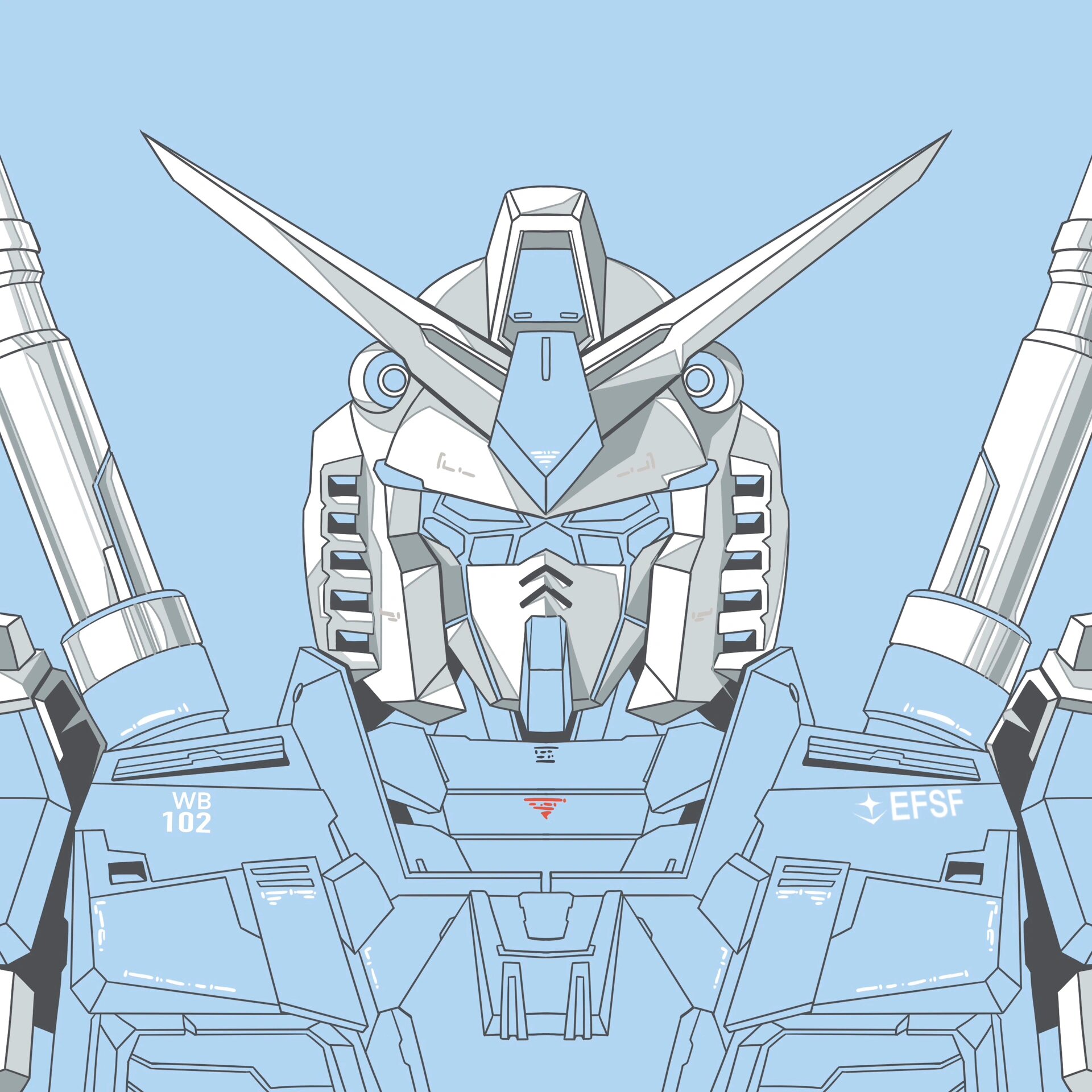 高达头像01(步骤图) 终于要开始画刚大木了,憋了好久哈哈哈 白色恶魔