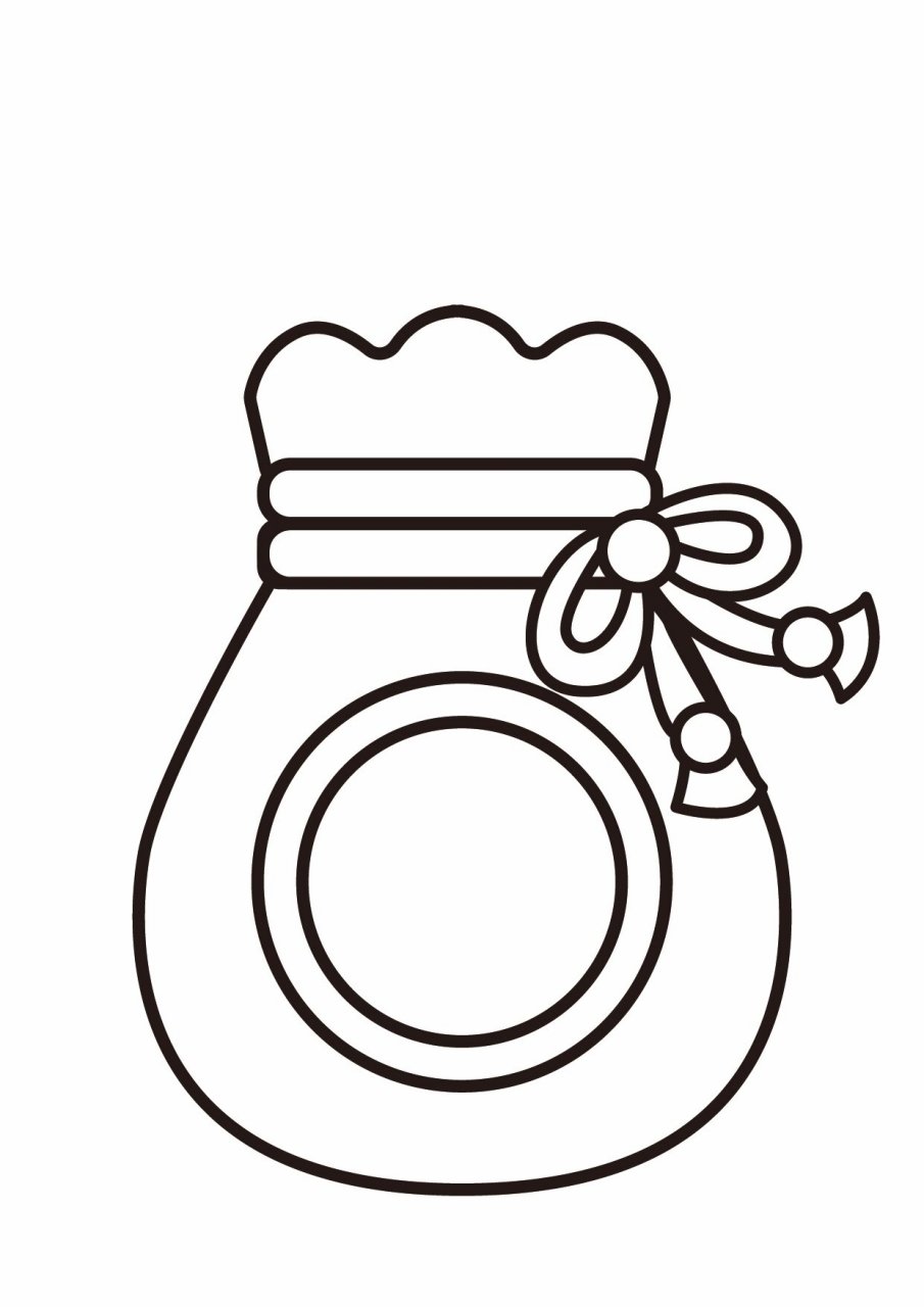 儿童画|福袋简笔画(可打印) 幼儿园福袋线稿高清可打印 #福袋# #福袋