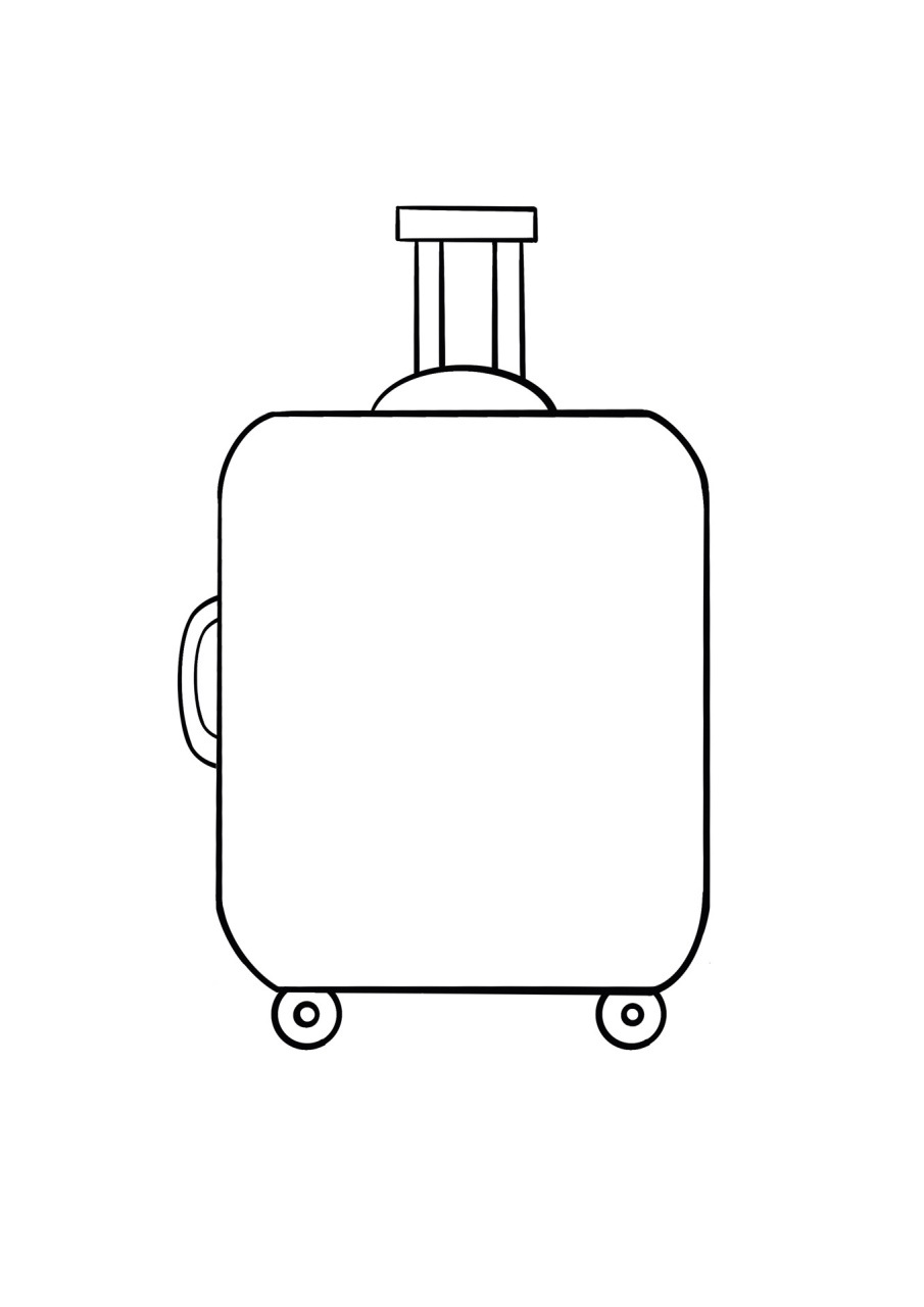 简笔画教程分享 行李箱