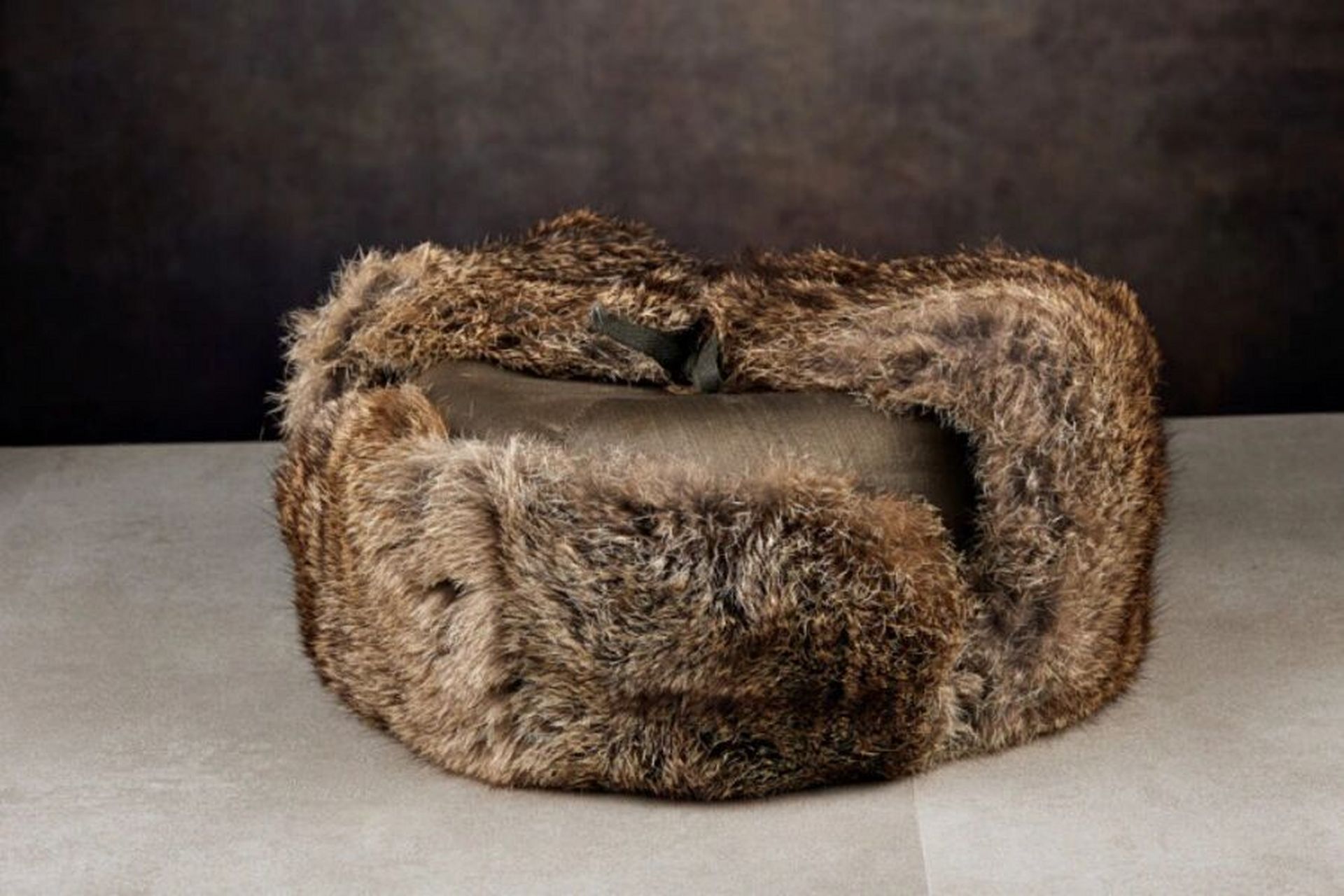 军事收藏:二战德军装甲兵冬帽 二战原品德国装甲兵冬季帽,试验型号