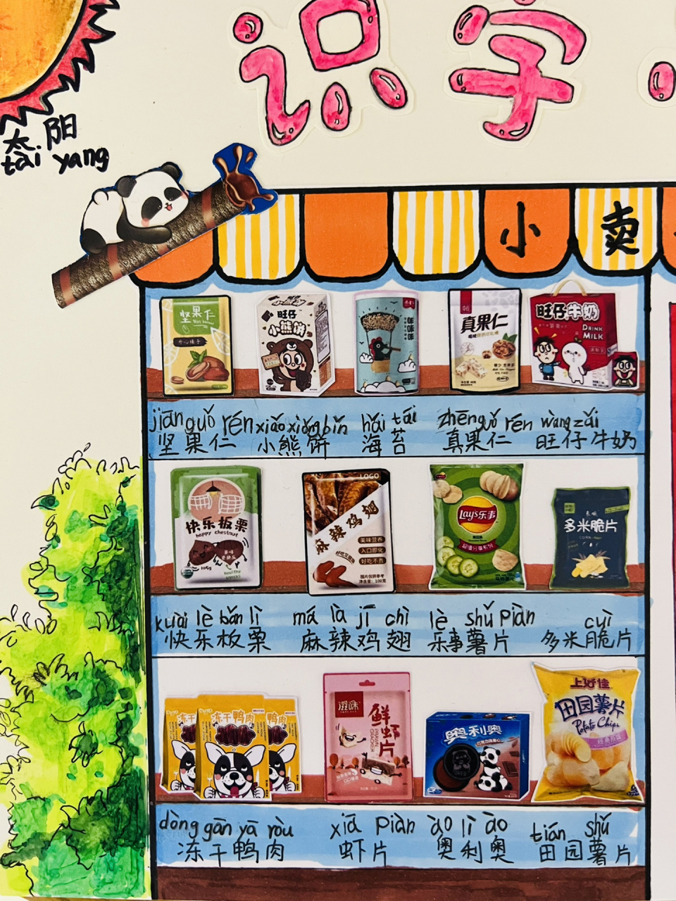 一年级识字画报 创意图片