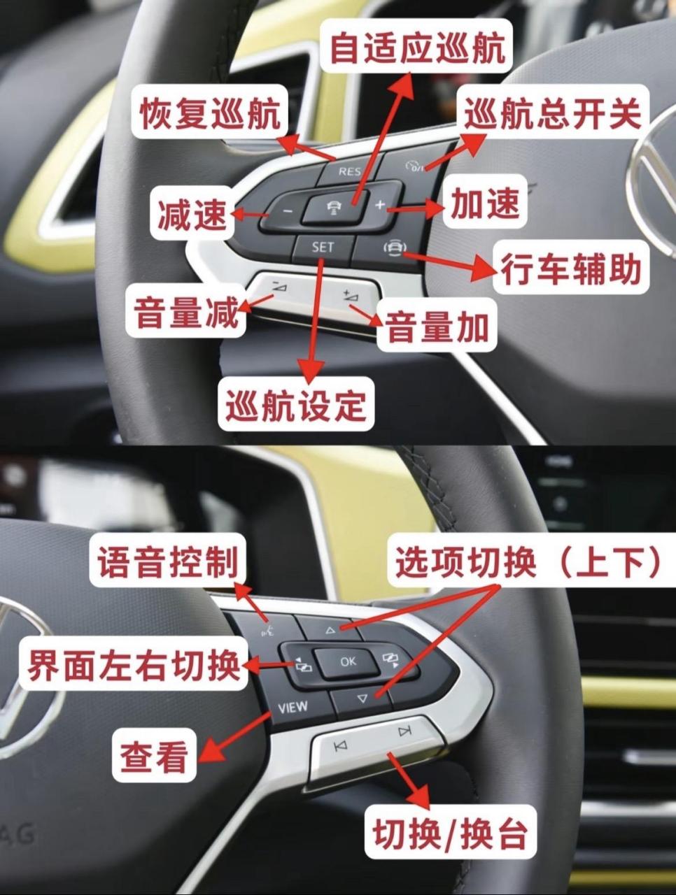 新手司机看过来7515.大众08按键功能图解～速get73 汽车知识