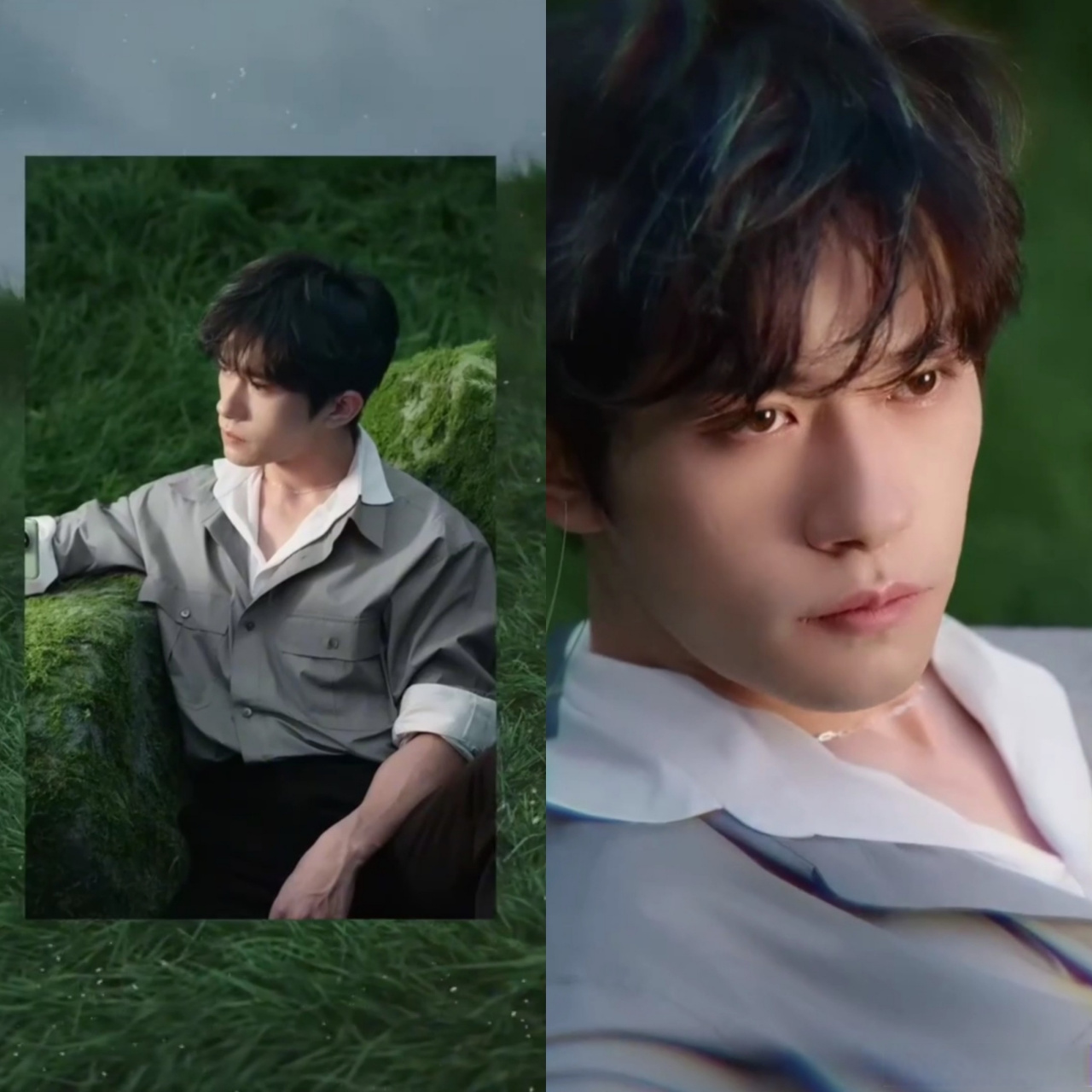 易烊千玺白发挑染##易烊千玺卷发少年感#