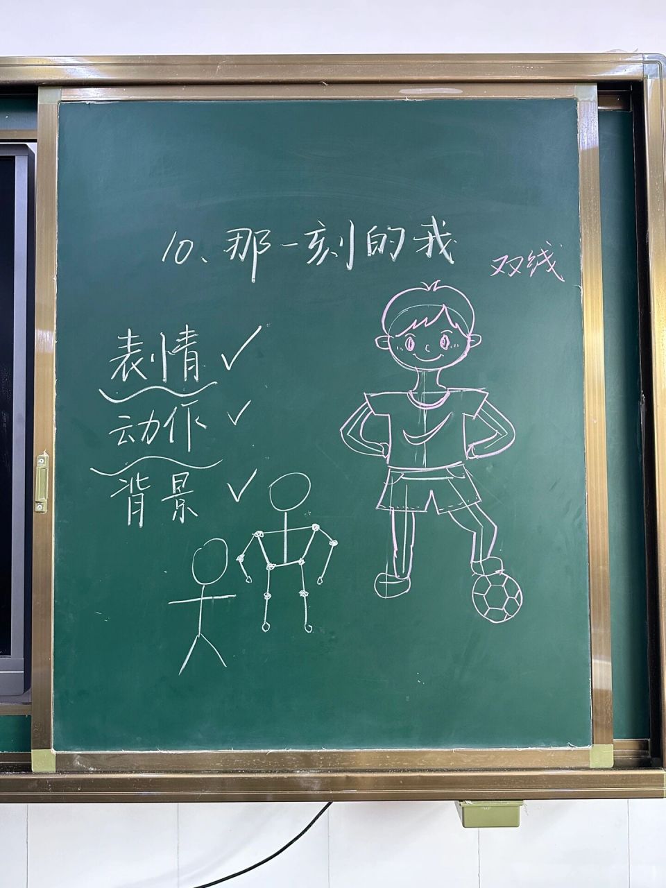 小學美術 那一刻的我 板書分享