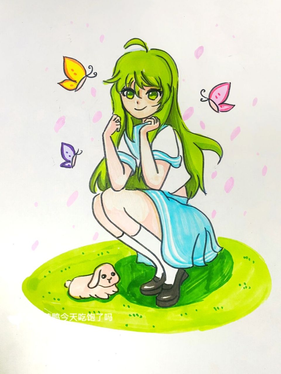 动漫人物 #儿童画# #动漫人物# #动漫# #动漫女生# #动漫蹲姿#