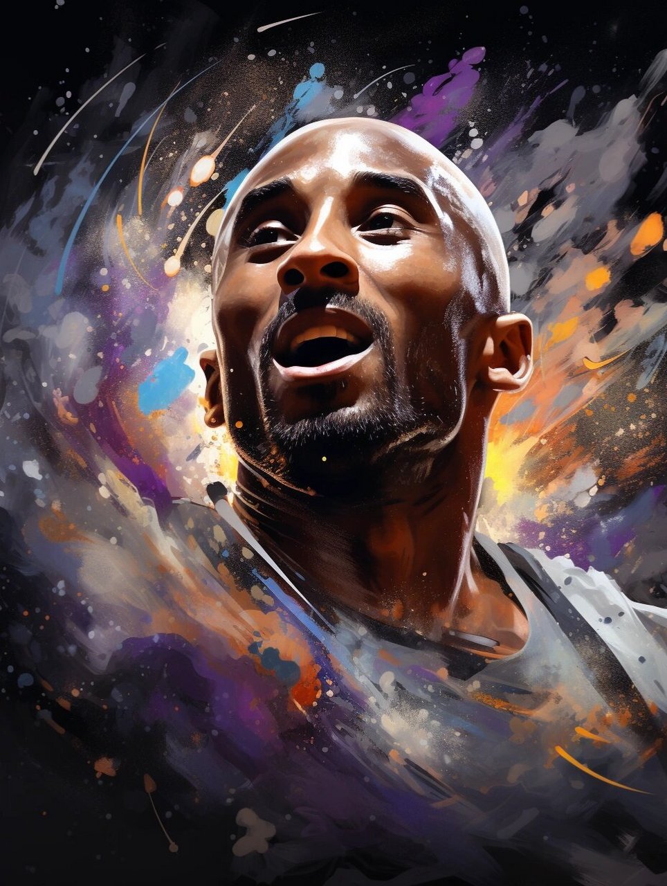 nba 科比|挑战极限,永不言败,成就传奇之路 #ai绘画 #壁纸# #每日壁纸