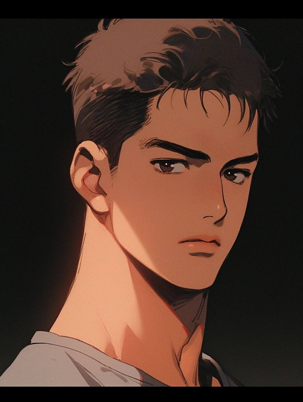 高质量寸头男生头像 13 魔法 buzz cut, 23 years old handsome guy