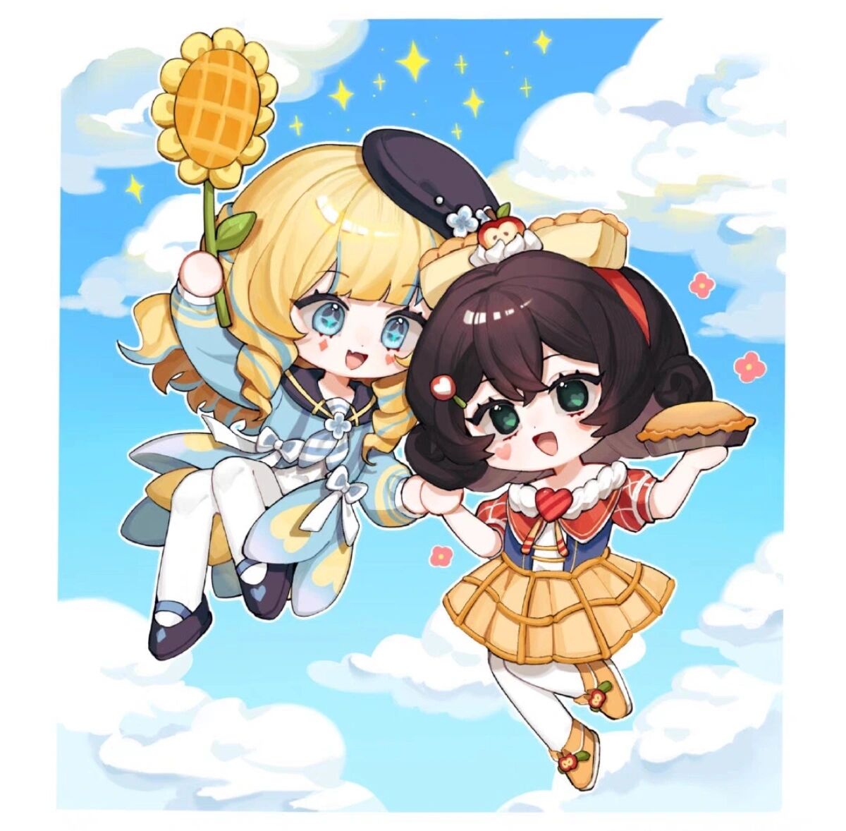 蛋仔头像第六弹～情头闺头～           (又艾特了亿堆朋友) 超喜欢第