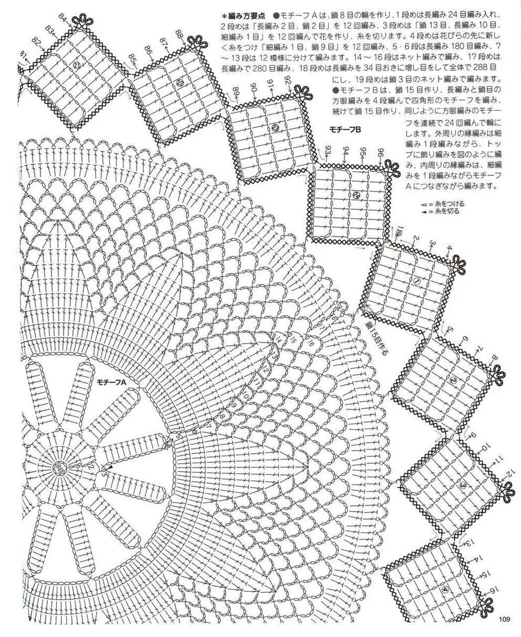 最新蕾丝钩针桌布图解图片