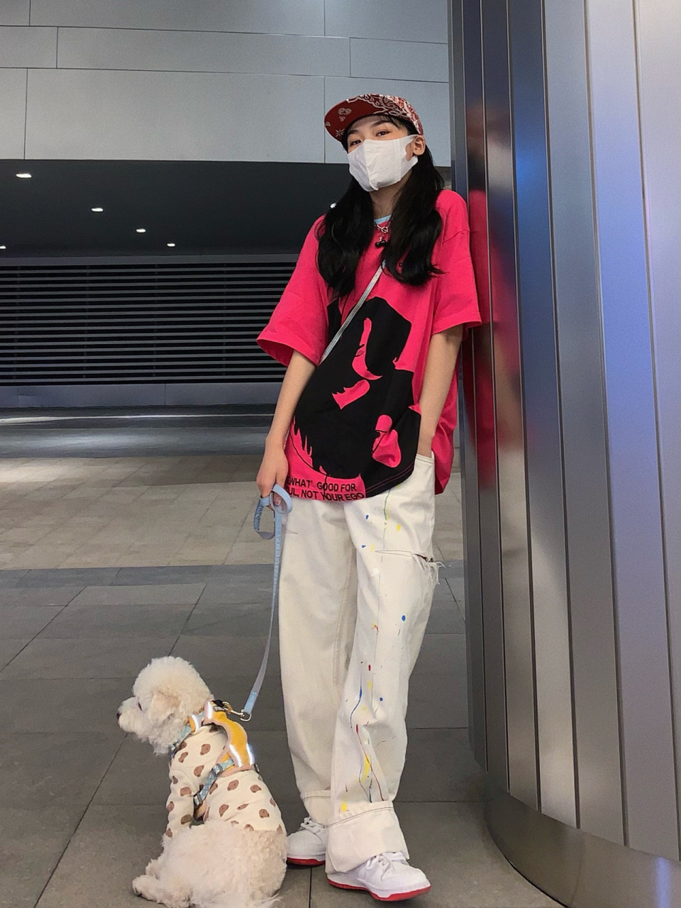 我酷起来也没我男朋友什么事了08 158cm/90斤 92玫红色t恤:dumd