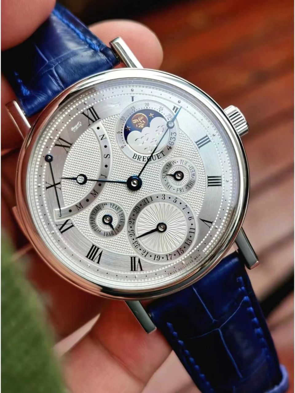 特价79w,pt950铂金 breguet宝玑 5447pt/1e/9v6 万年历 三问手动机械