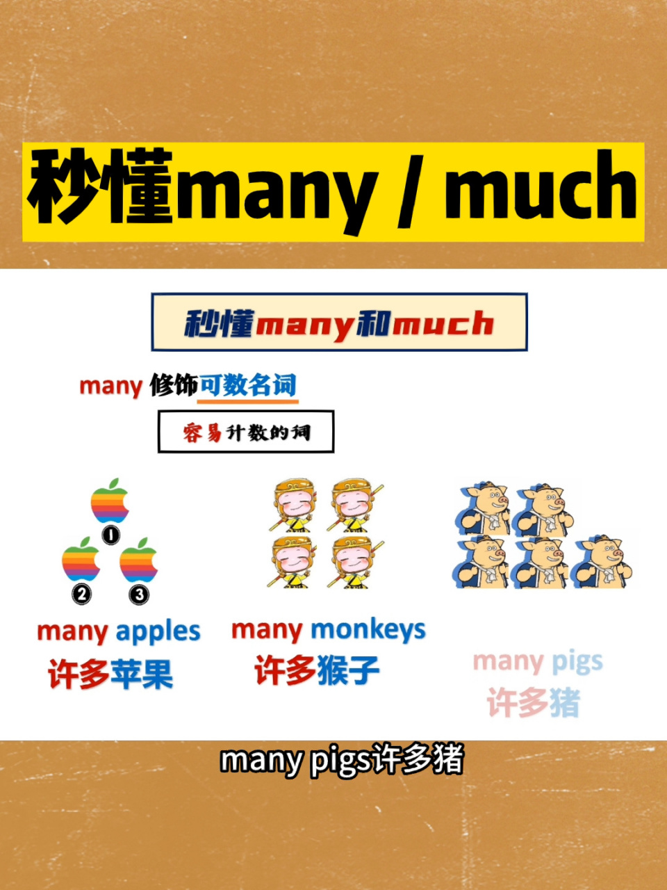 秒懂many和much的区别