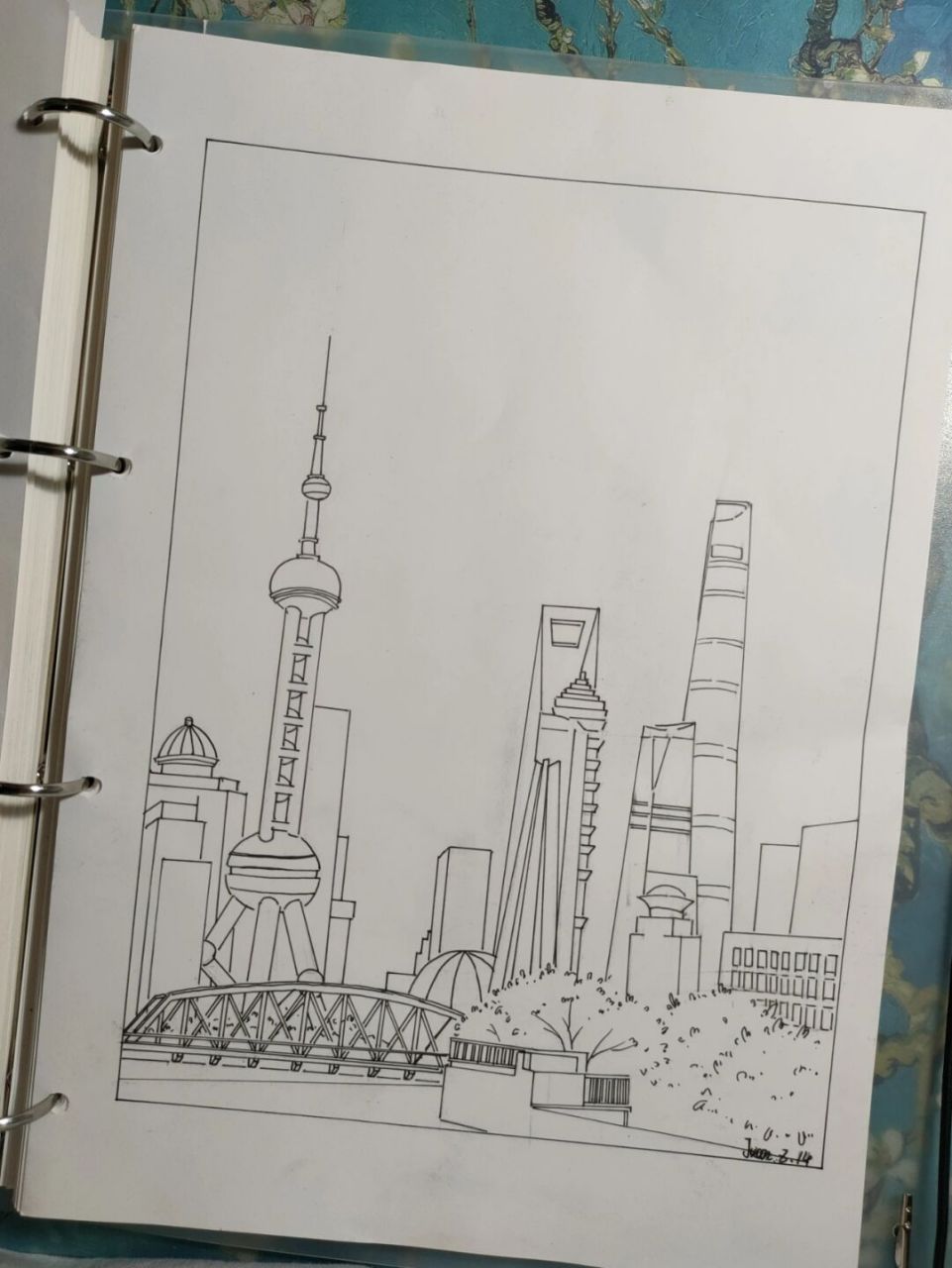 带你看世界美景(上海|乍浦路桥) #马克笔风景画# #乍浦路桥# #上海