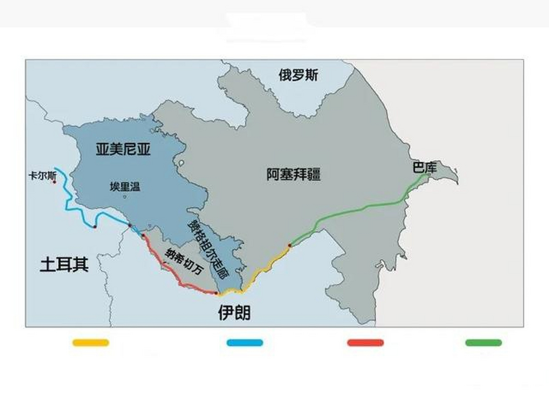 阿塞拜疆有个飞地,纳希切万自治共和国,土耳其和阿塞拜疆正在酝酿一条