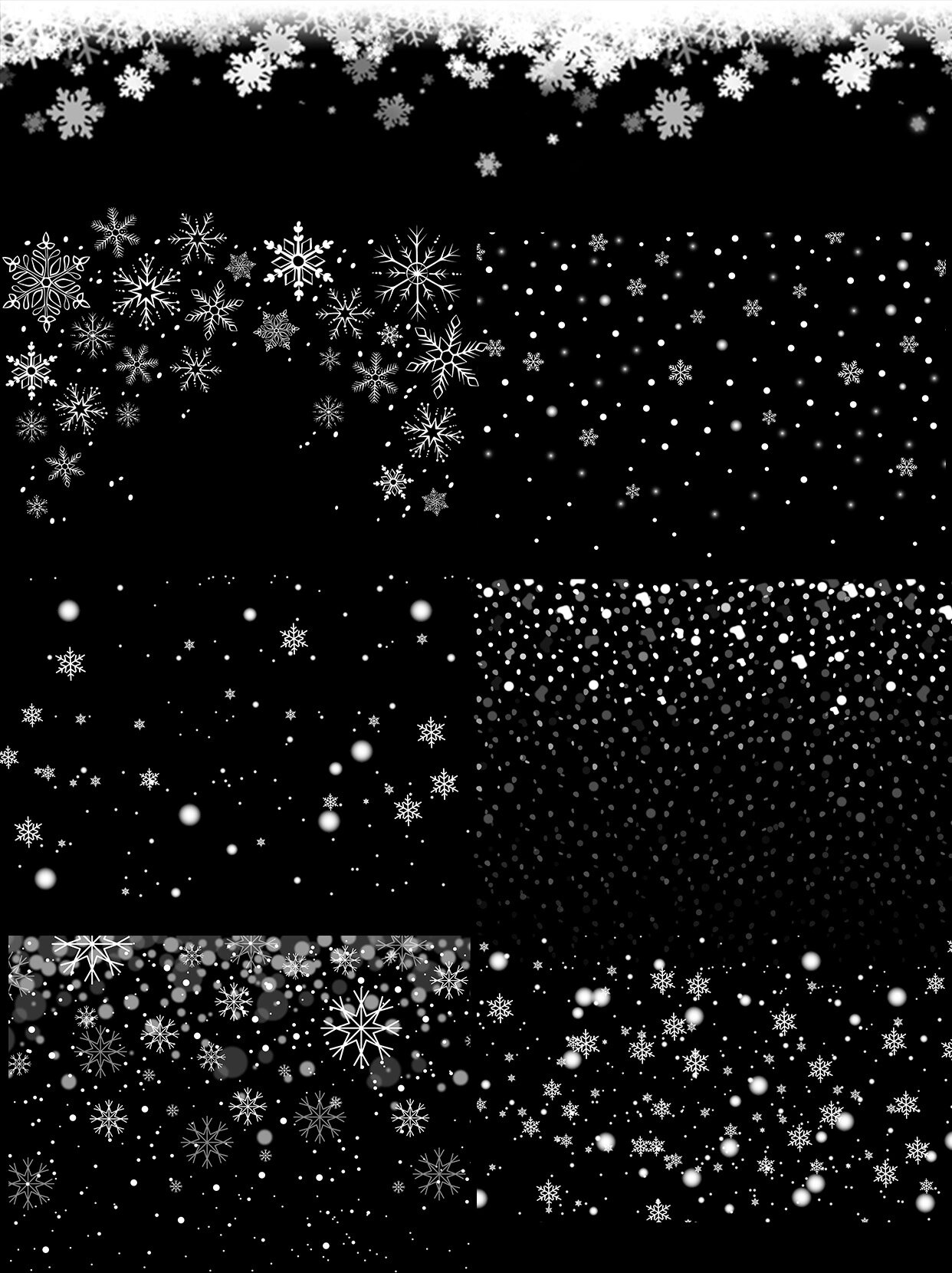 95节日素材 | 冬天圣诞节雪花png免抠