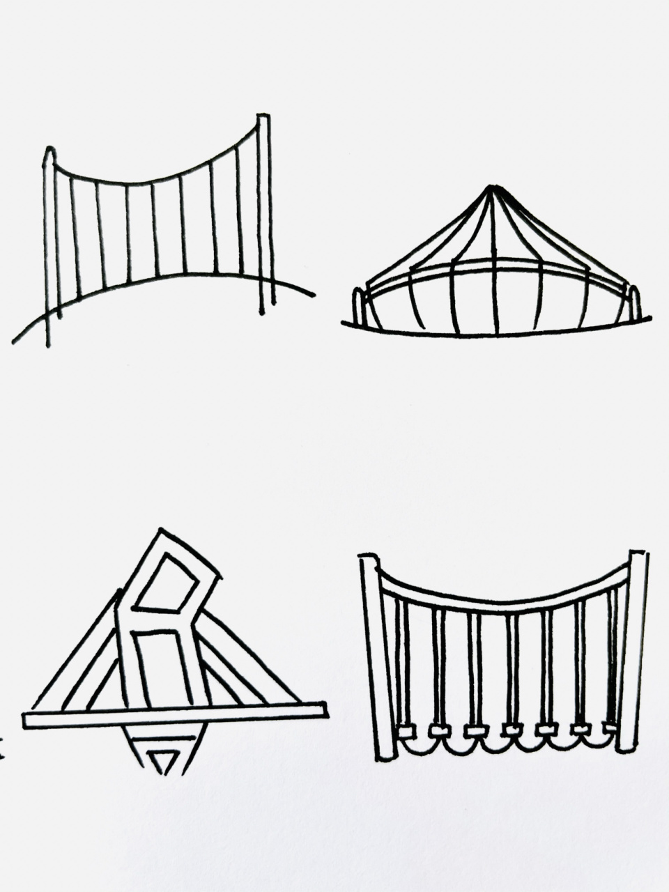 【简笔画】吊桥 分享一组建筑类简笔画—桥 大家还喜欢什么是我没有画