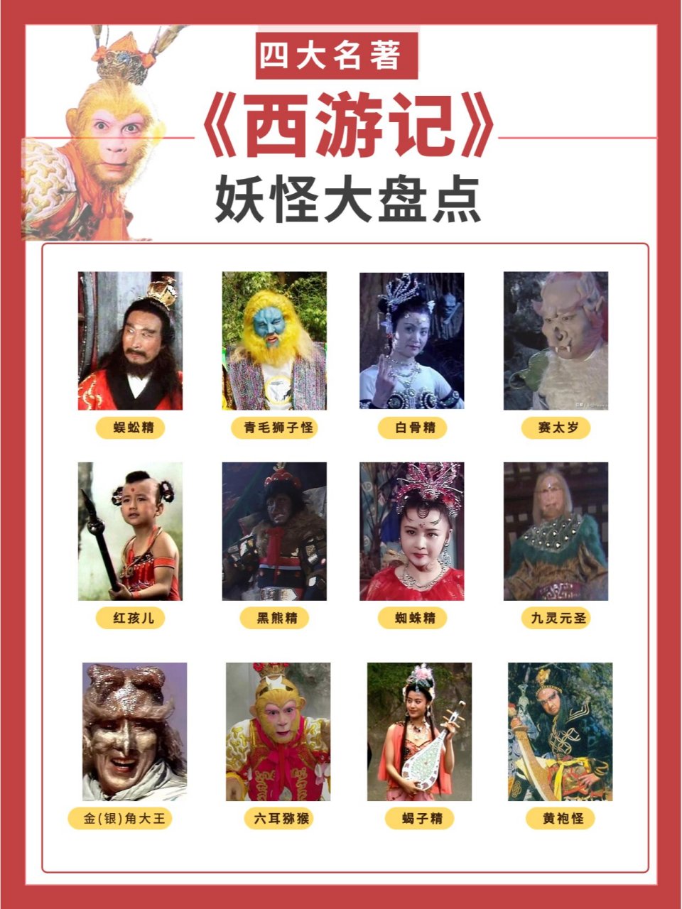 西游记妖怪大盘点|谁让你印象最深6315 西游记里一共有多少只妖怪