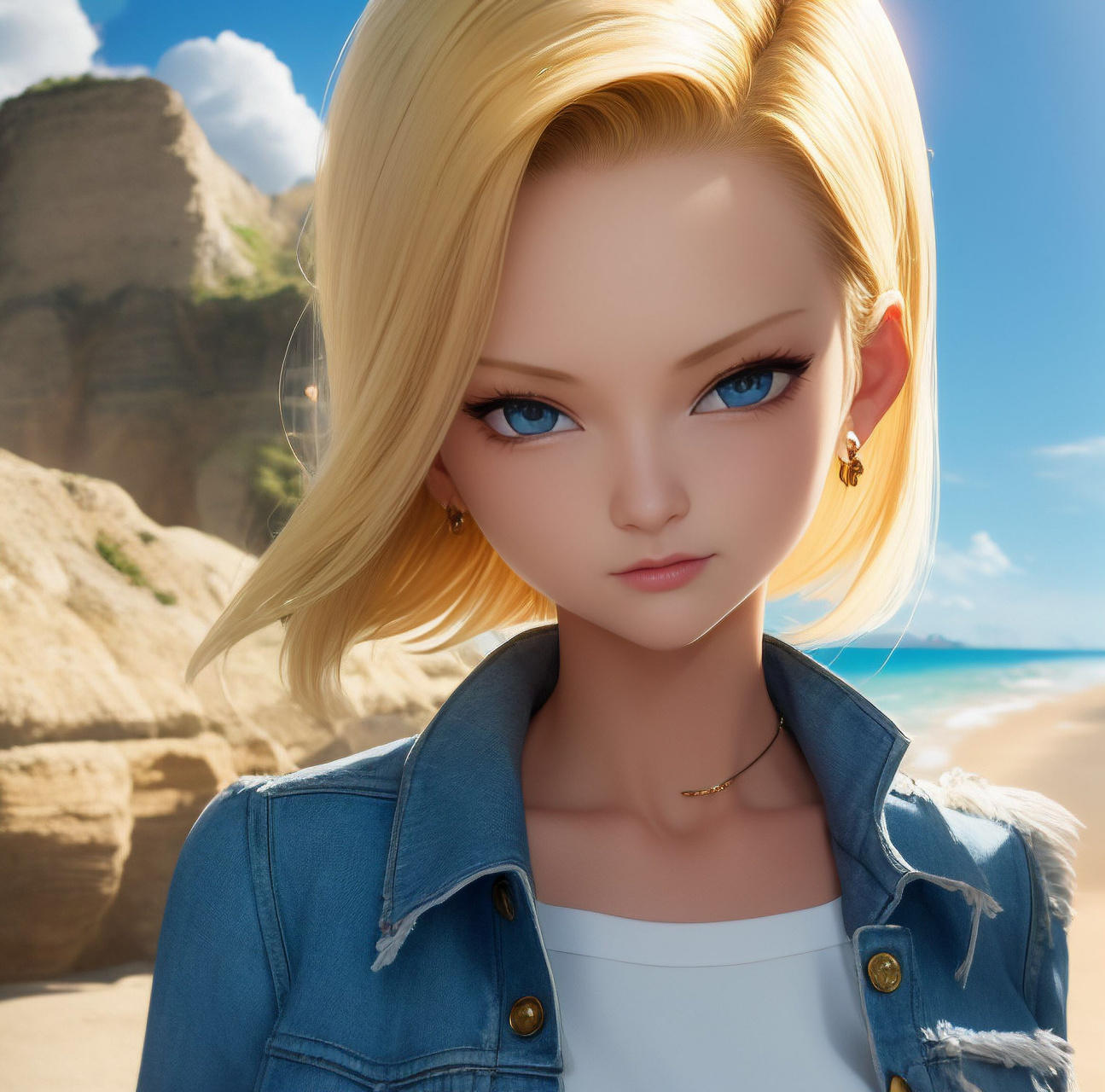 《龙珠》android 18 本名拉姿丽,译名人造人18号, 身高:160cm,体重k