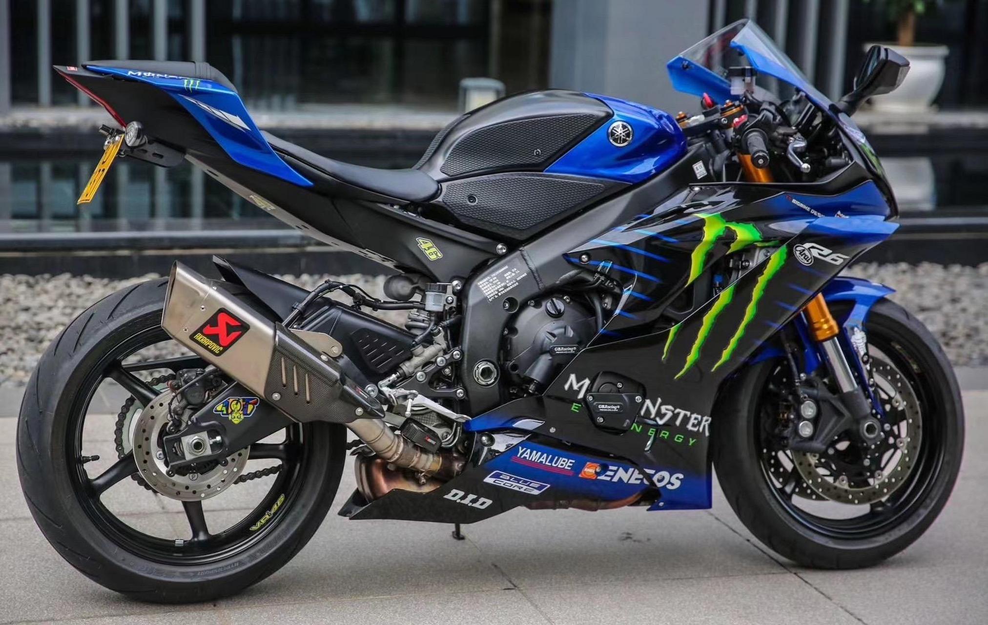 车型:雅马哈r6(赛道版) 年份:2023 改装:正品尾段天蝎,gbr防护,短尾牌