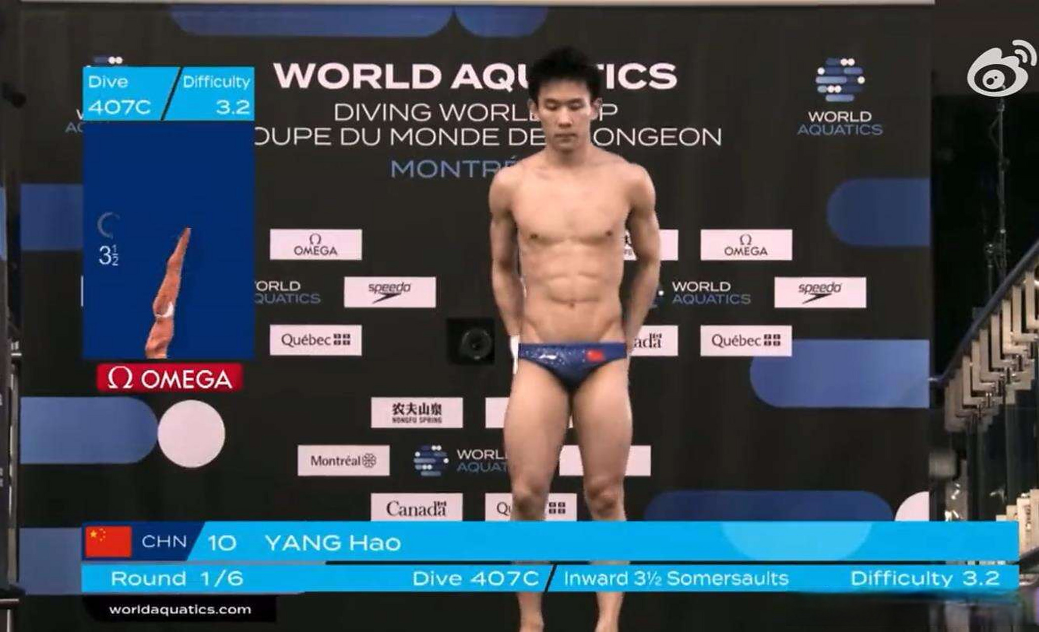 云南小伙杨昊跳水世界杯第二站又连夺三金】在刚刚结束的跳水世界杯