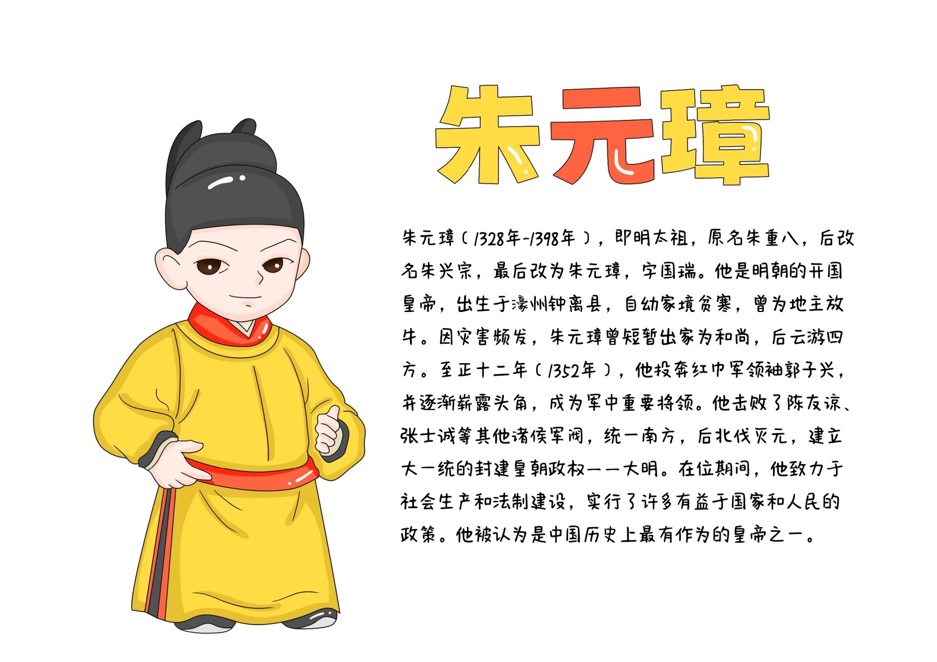 属龙的名人朱元璋人物卡