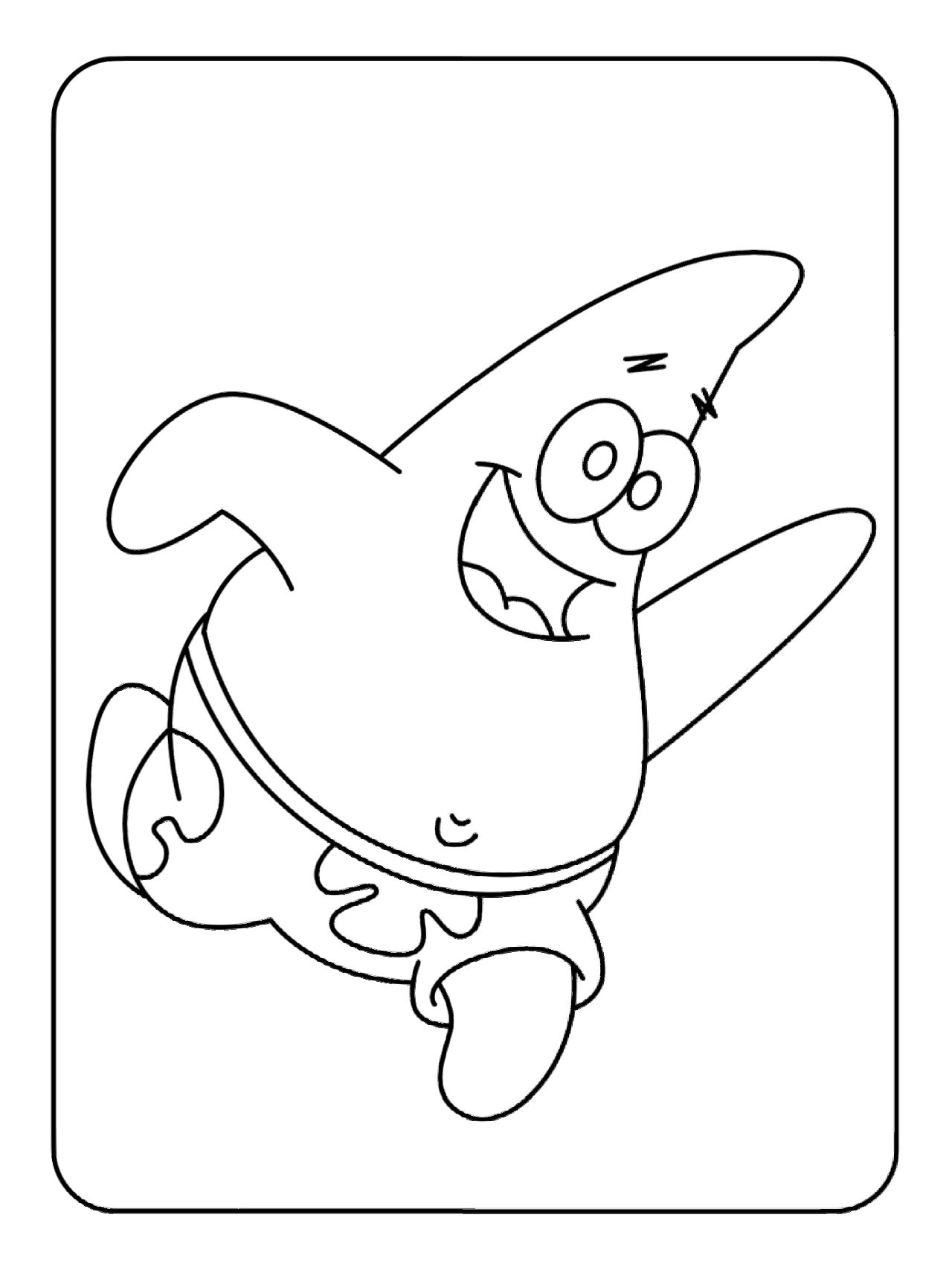 97海绵宝宝|简笔画涂色素材98120张