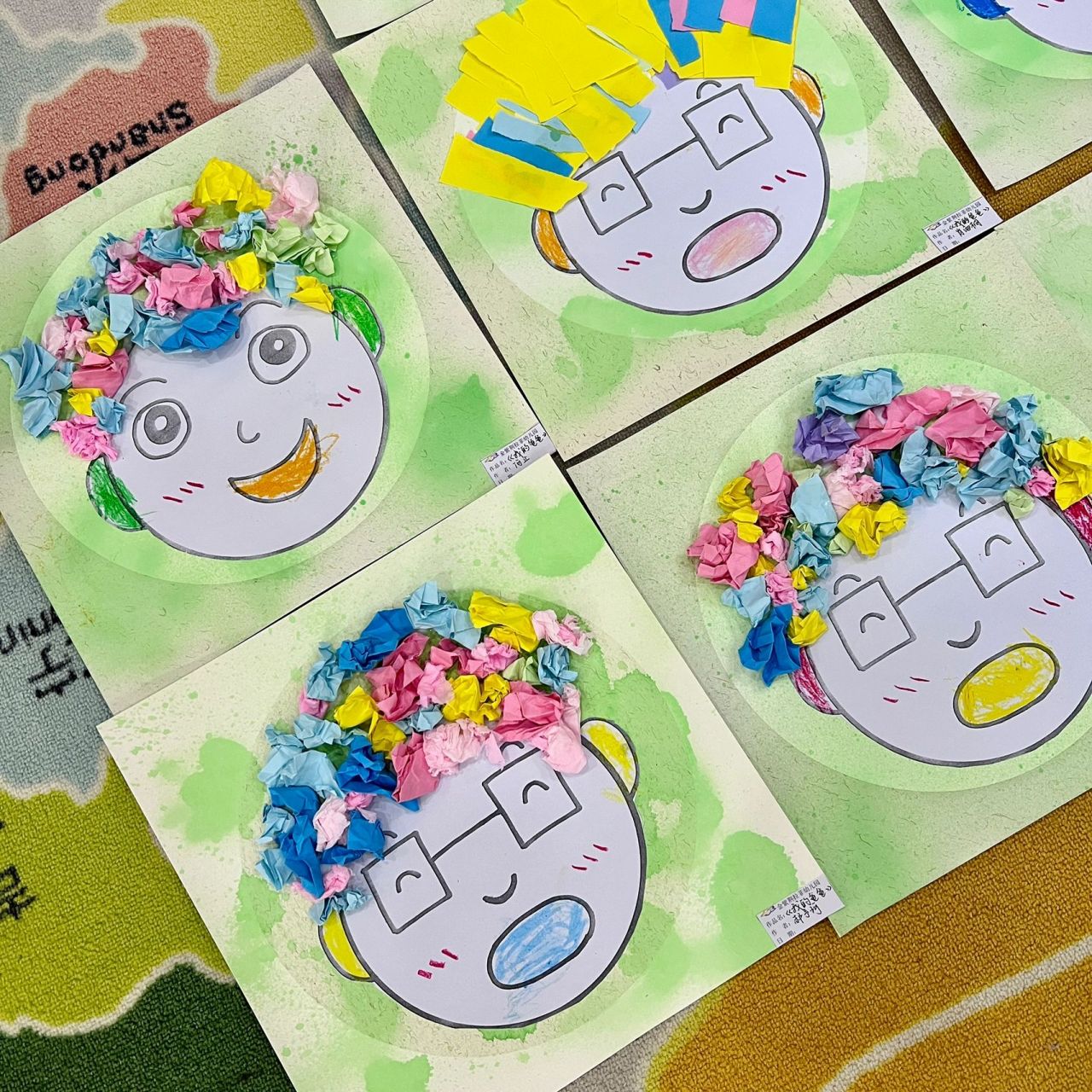 幼儿园美术父亲节手工粘贴画《我的爸爸》 特别适合幼儿园小班的年龄