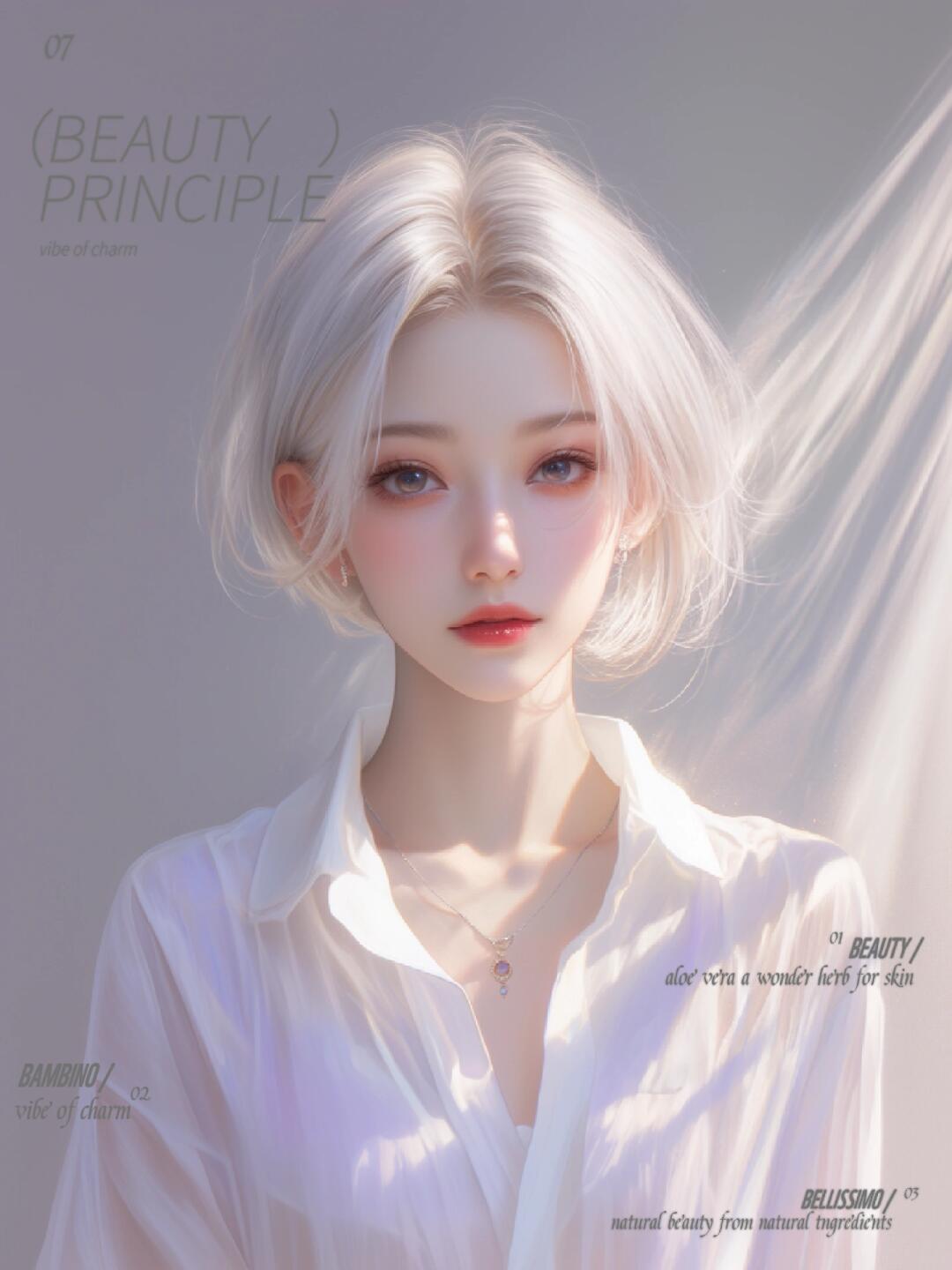 气质白色短发丨绝美女头
