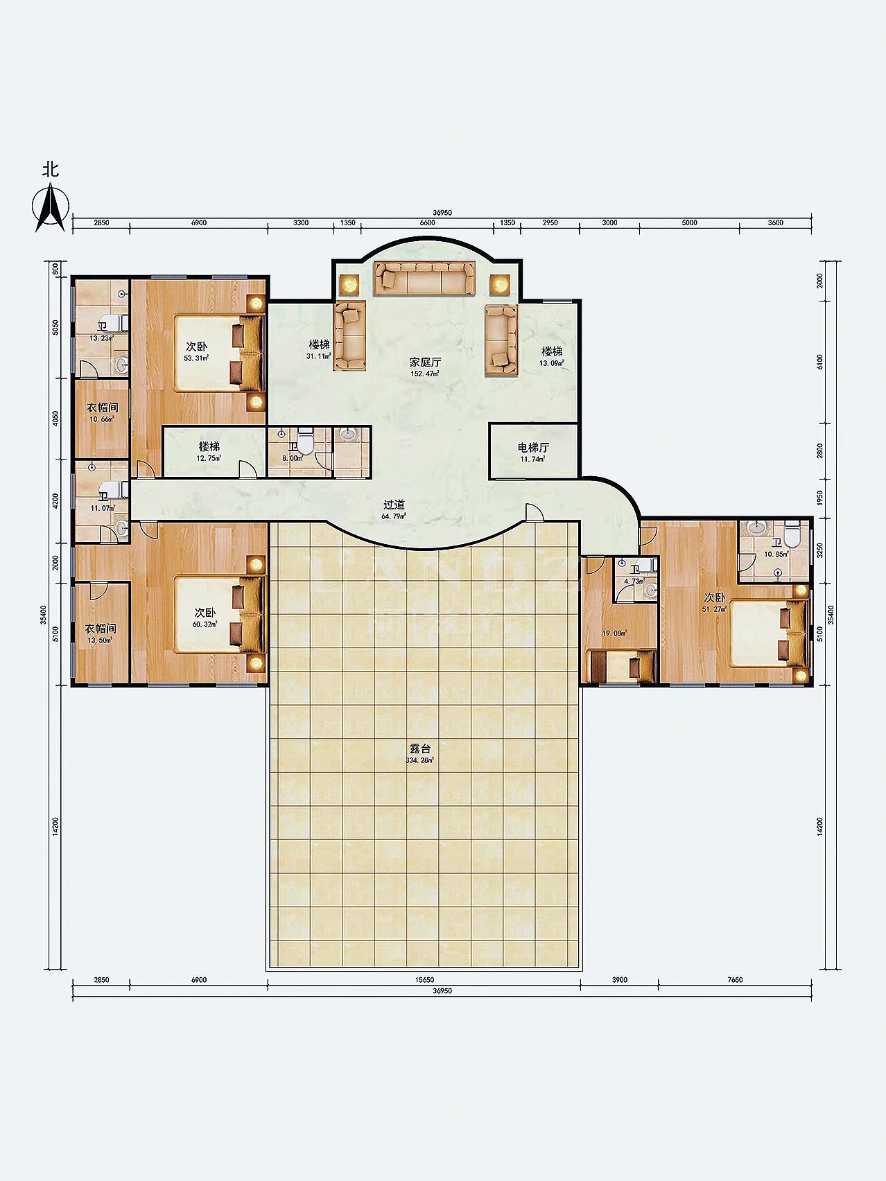 使用面积2800平仅此一处|富力山